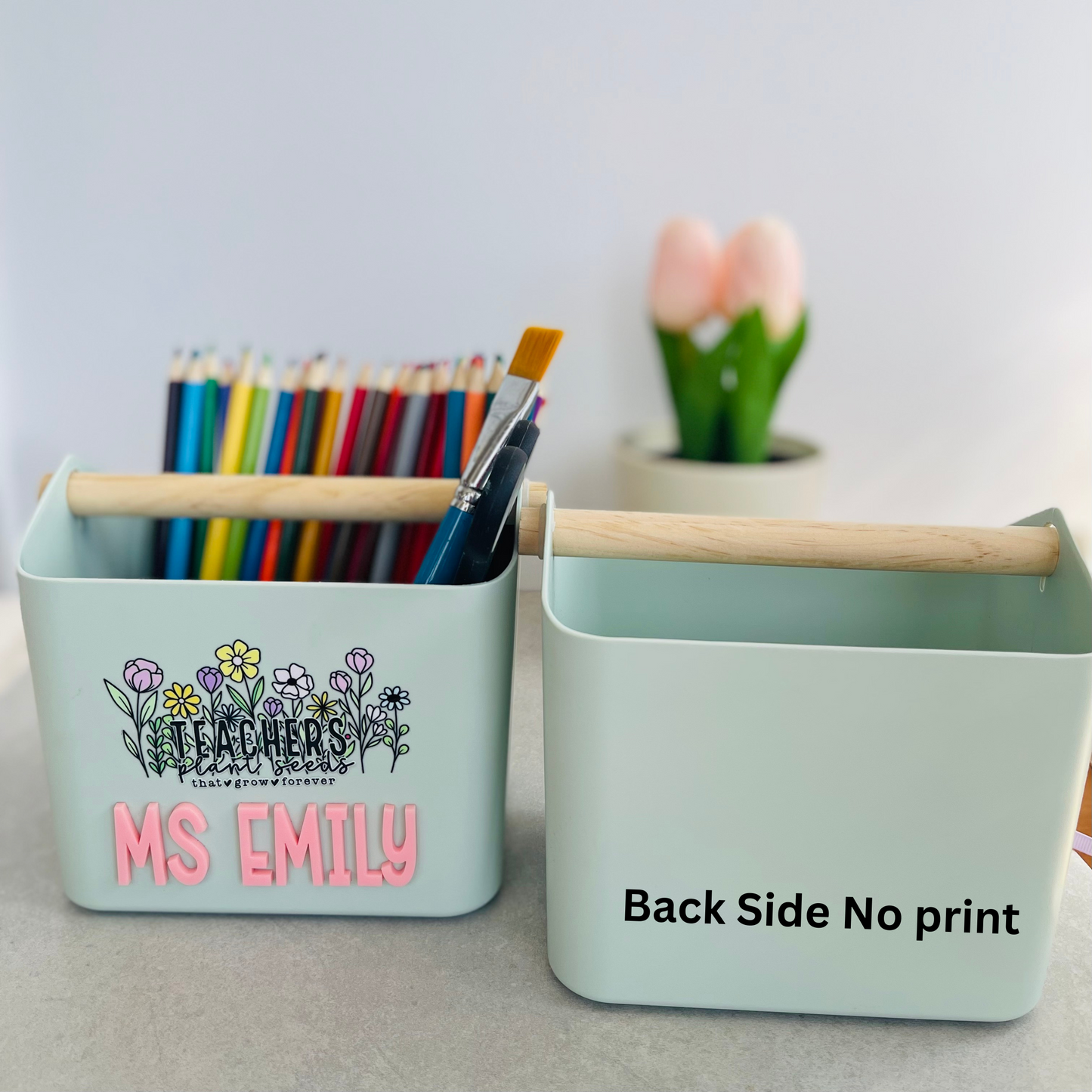 Personalised Teacher Gift Caddy – Custom Pencil & Stationery Holder | End of School Gift