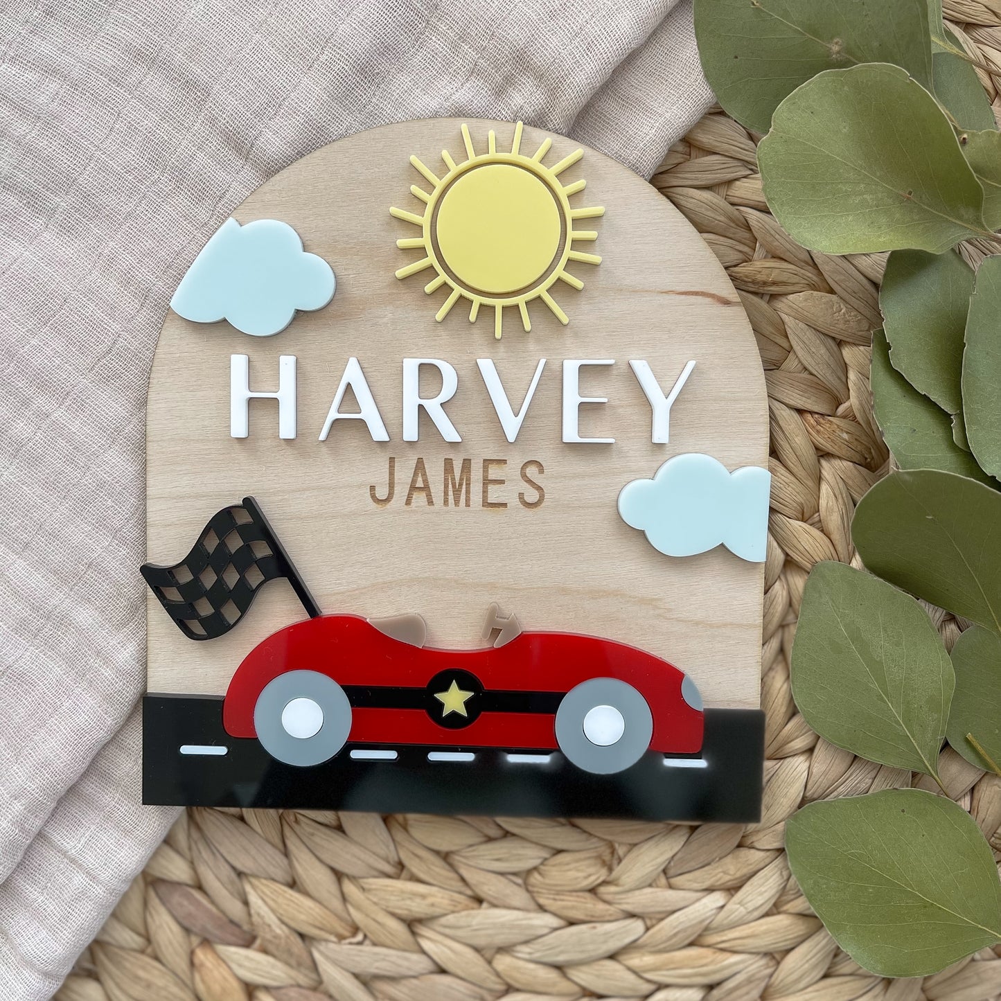 Race Car Baby Sign