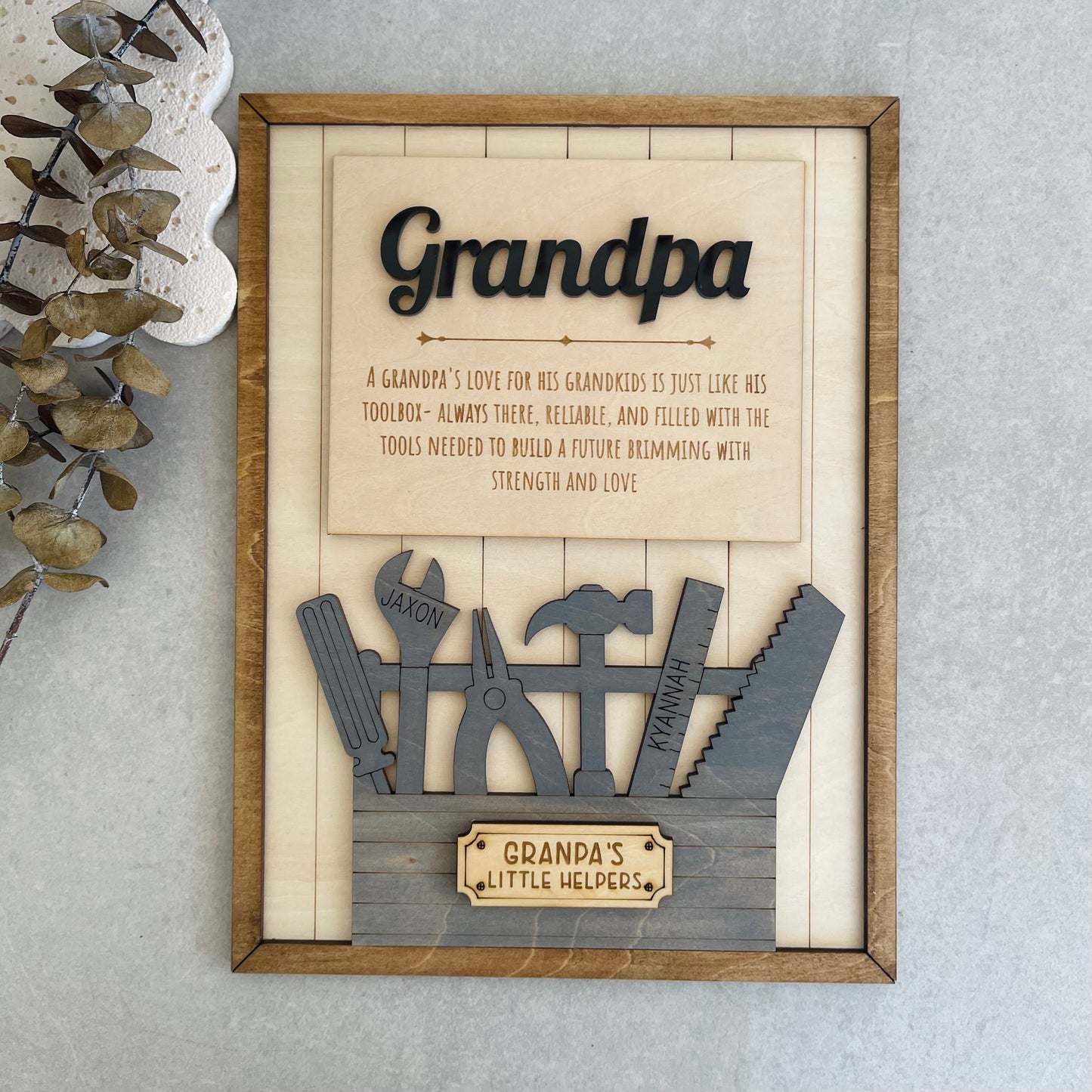 Daddy’s Toolbox Plaque Gift