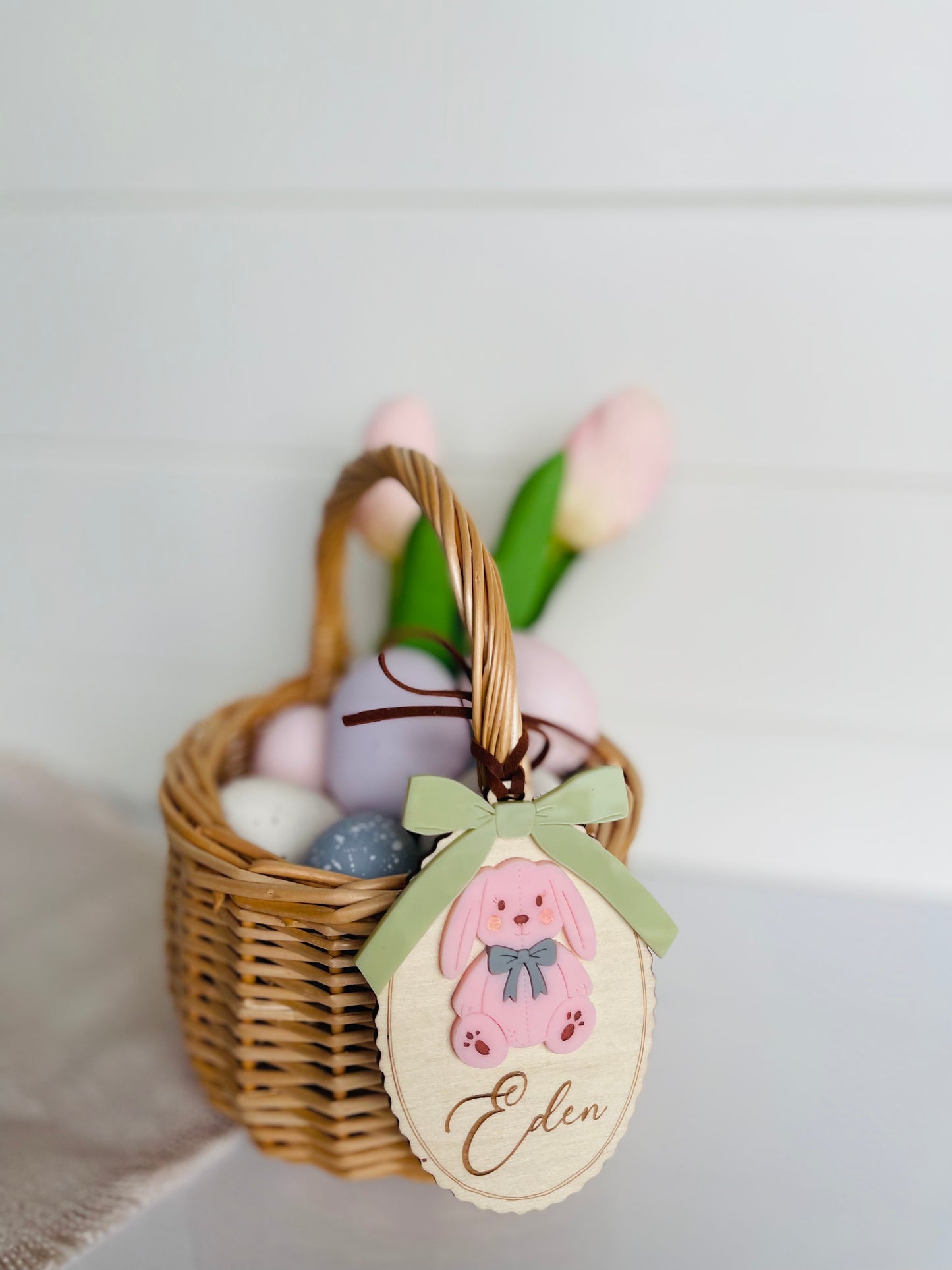 Personalised Easter Bunny Basket Tag