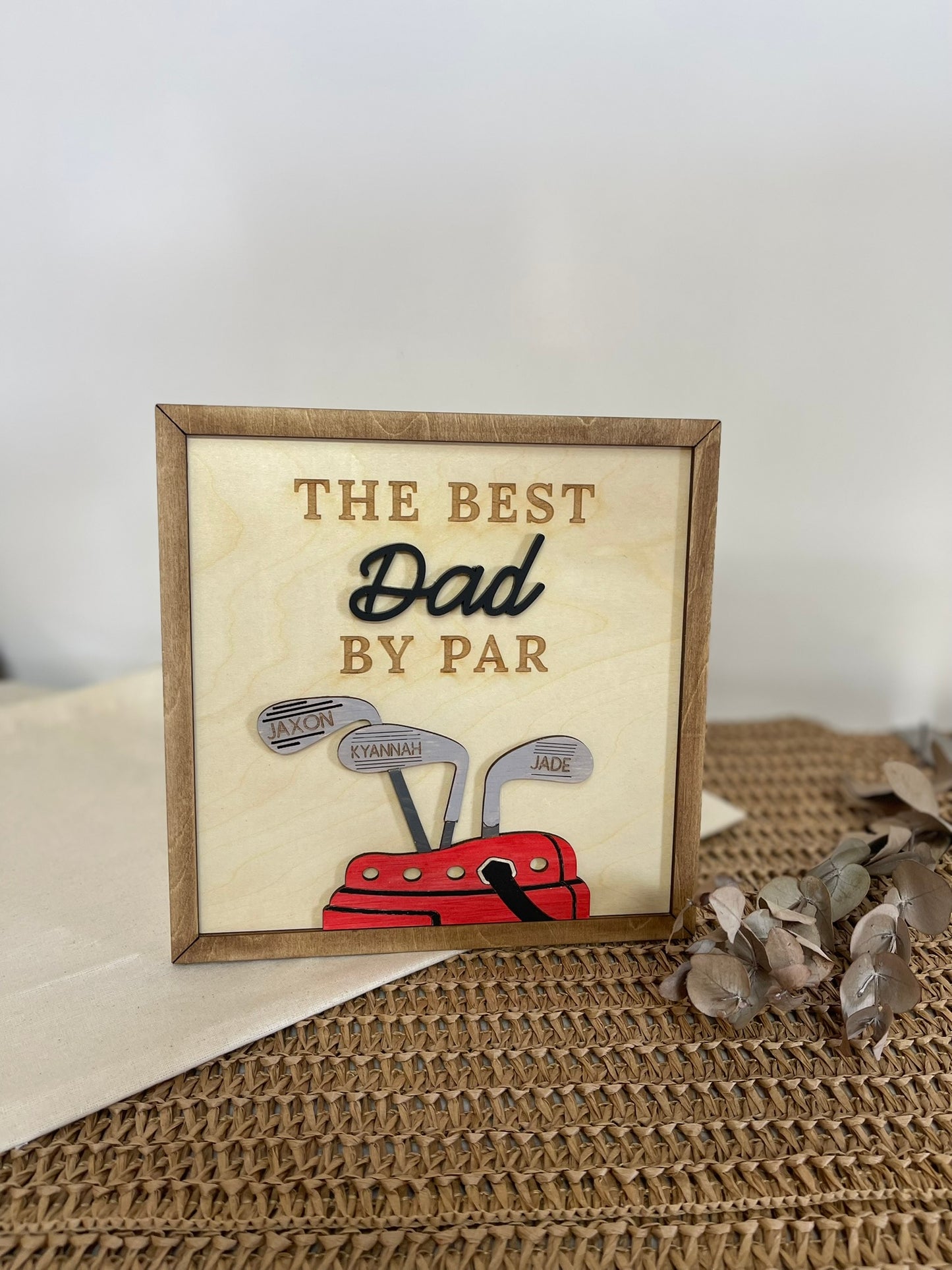 Personalised Golf Gift for Dad | Father's Day Golf Club Sign