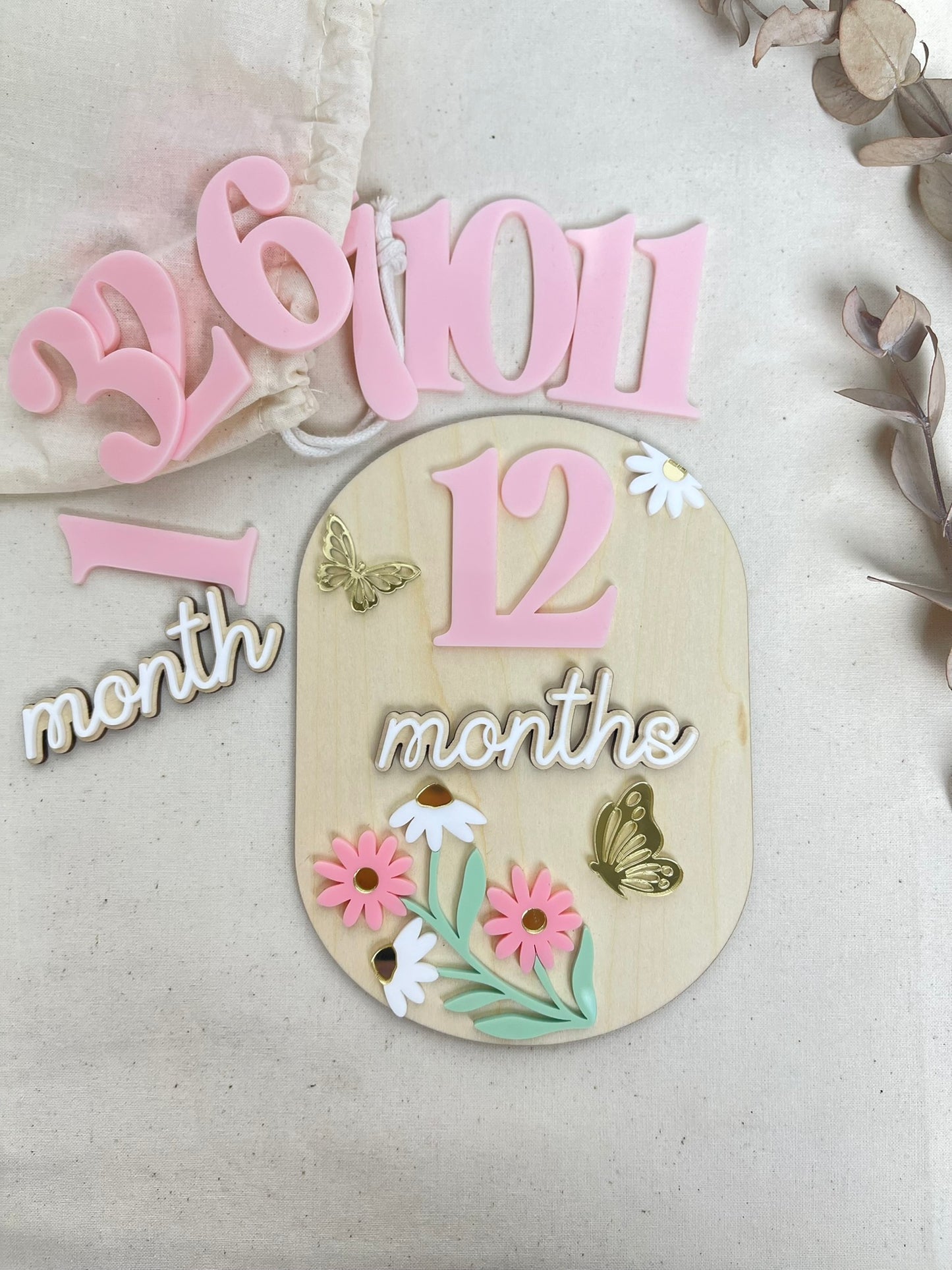 Floral Baby Milestone Discs