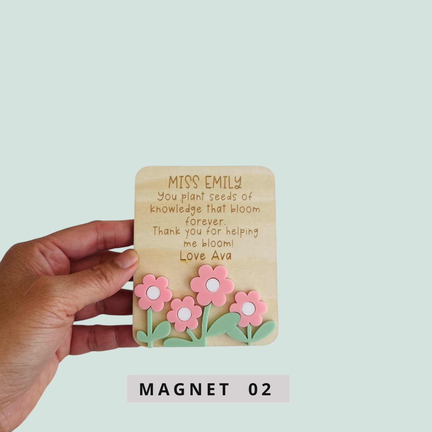 Fridge Magnet Thank you Gift for Teachers | Personalised End of Year Gift