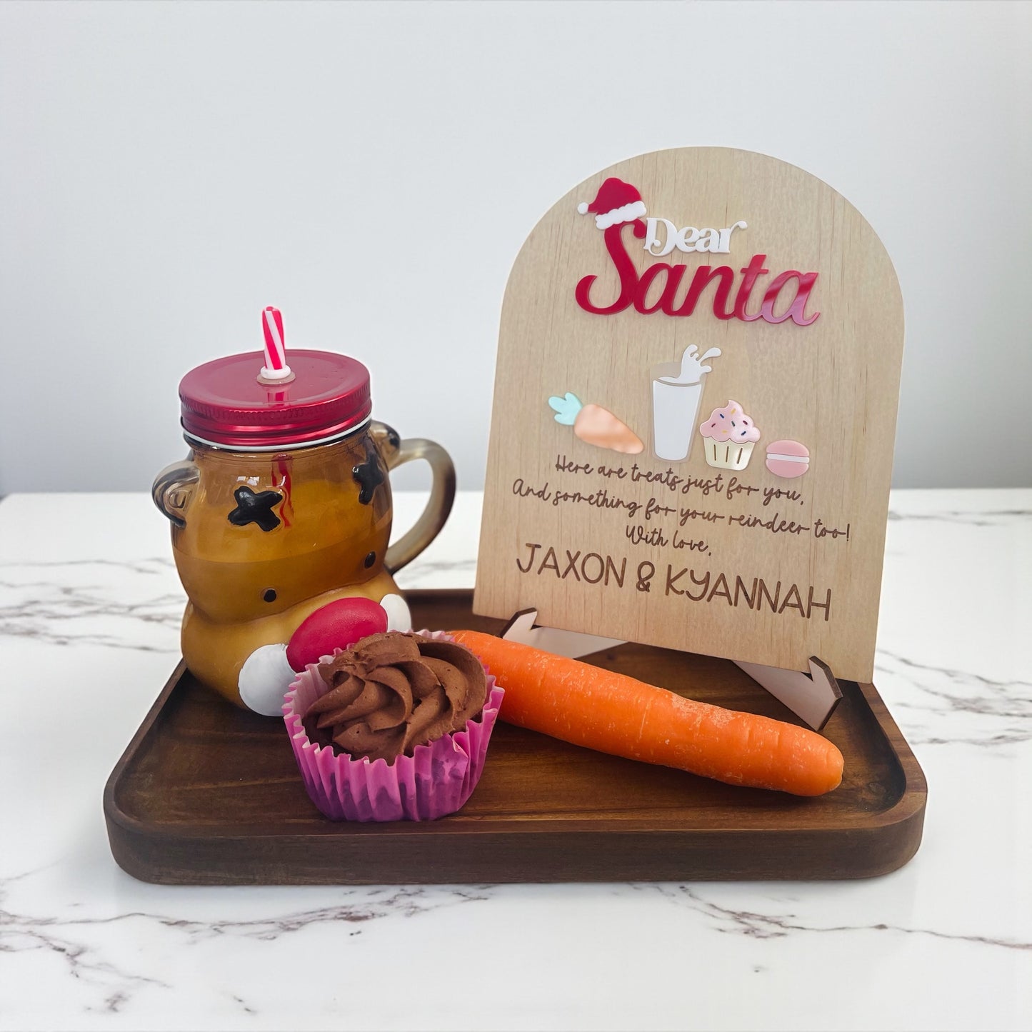 Personalised Dear Santa Board Sign | Christmas Eve Treat Board for Santa |