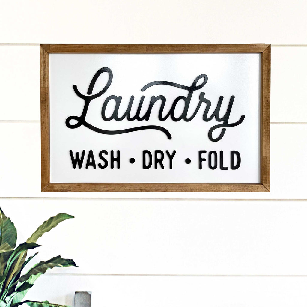 3d Laundry Wood Signs
