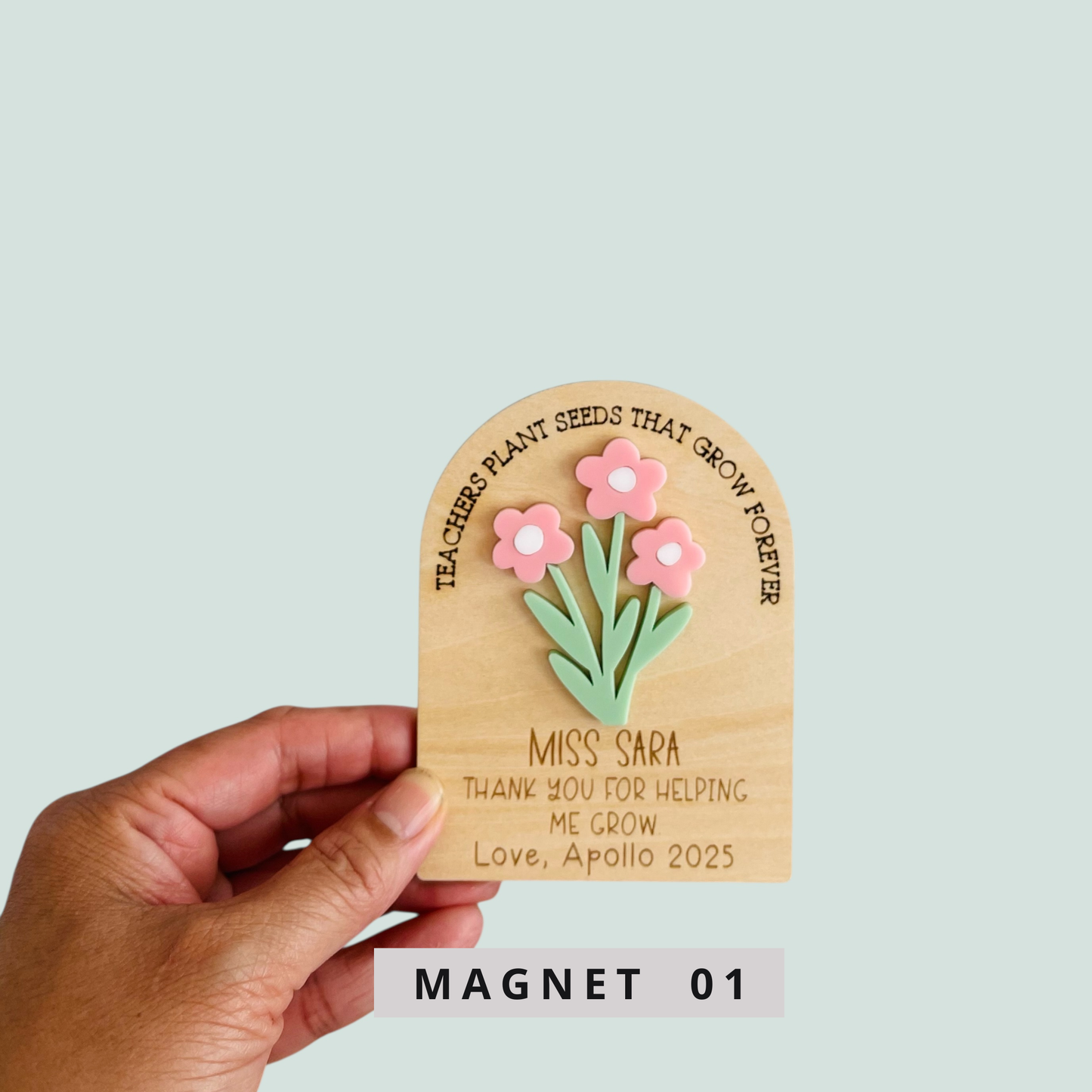 Fridge Magnet Thank you Gift for Teachers | Personalised End of Year Gift