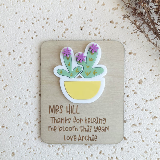 Fridge Magnet Thank you Gift for Teachers | Personalised End of Year Gift |