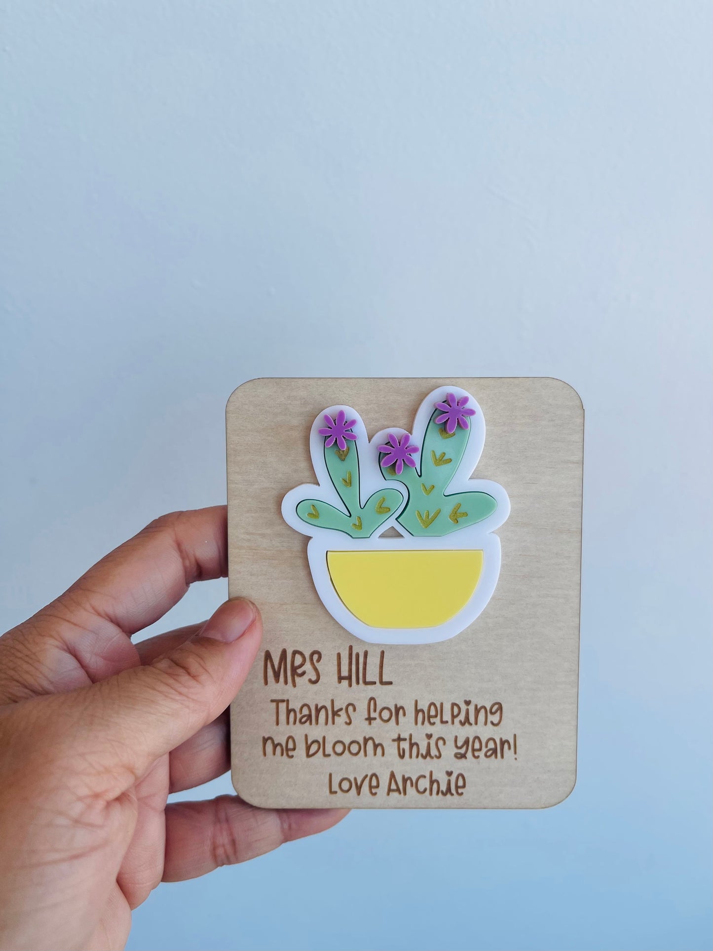 Fridge Magnet Thank you Gift for Teachers | Personalised End of Year Gift |