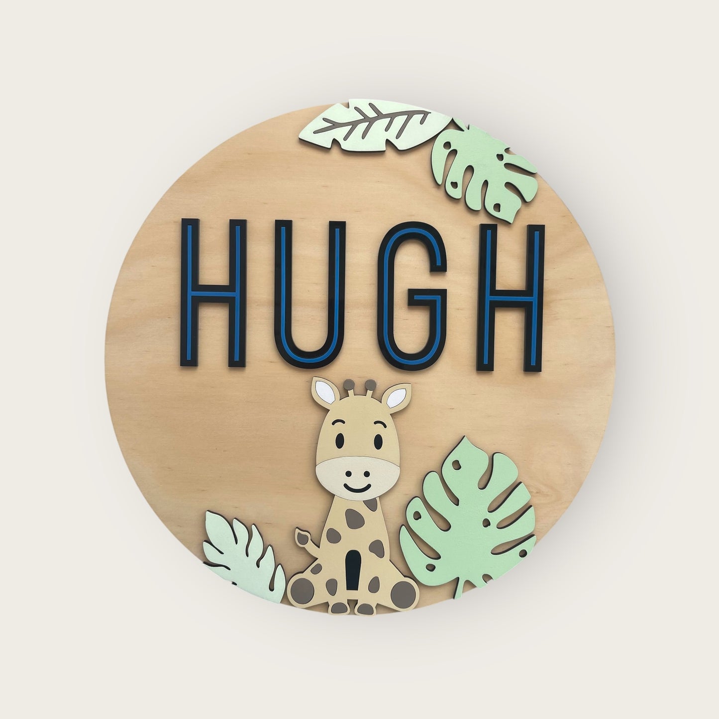 Safari Nursery Name Sign | 3D Baby Lion Decor | Nursery Room Wall art