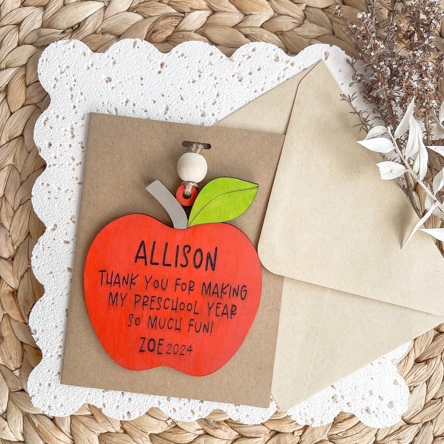 Personalised Teacher Ornament |Thank you Gift for Teacher | Teachers Gift