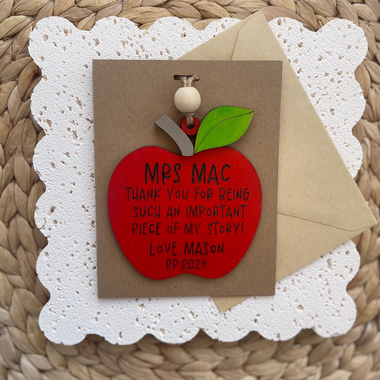 Personalised Teacher Ornament |Thank you Gift for Teacher | Teachers Gift