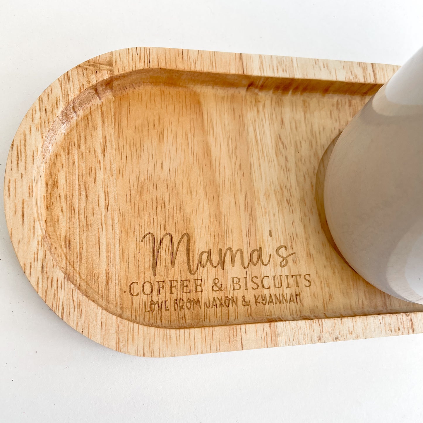 Personalised Engraved Wooden Tray for Mothers Day Gift | Gift for Grandmother