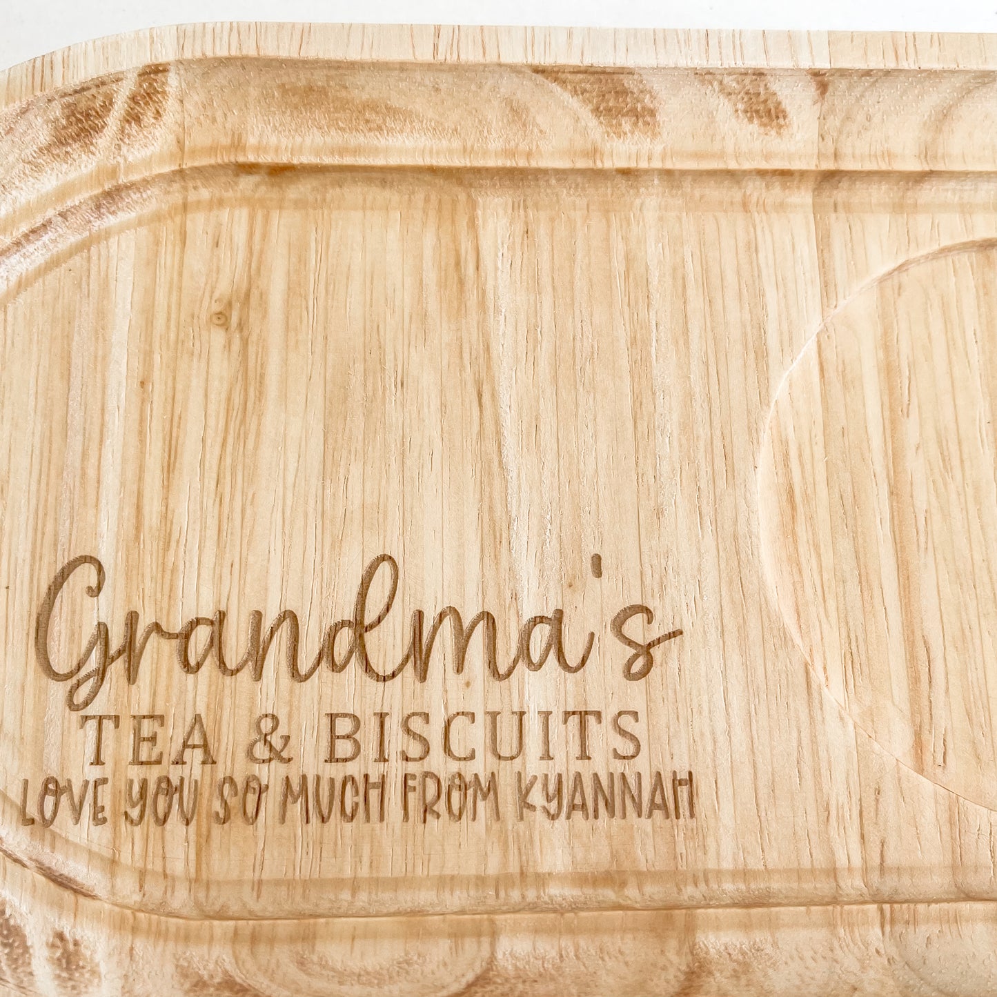 Personalised Engraved Wooden Tray for Mothers Day Gift | Gift for Grandmother