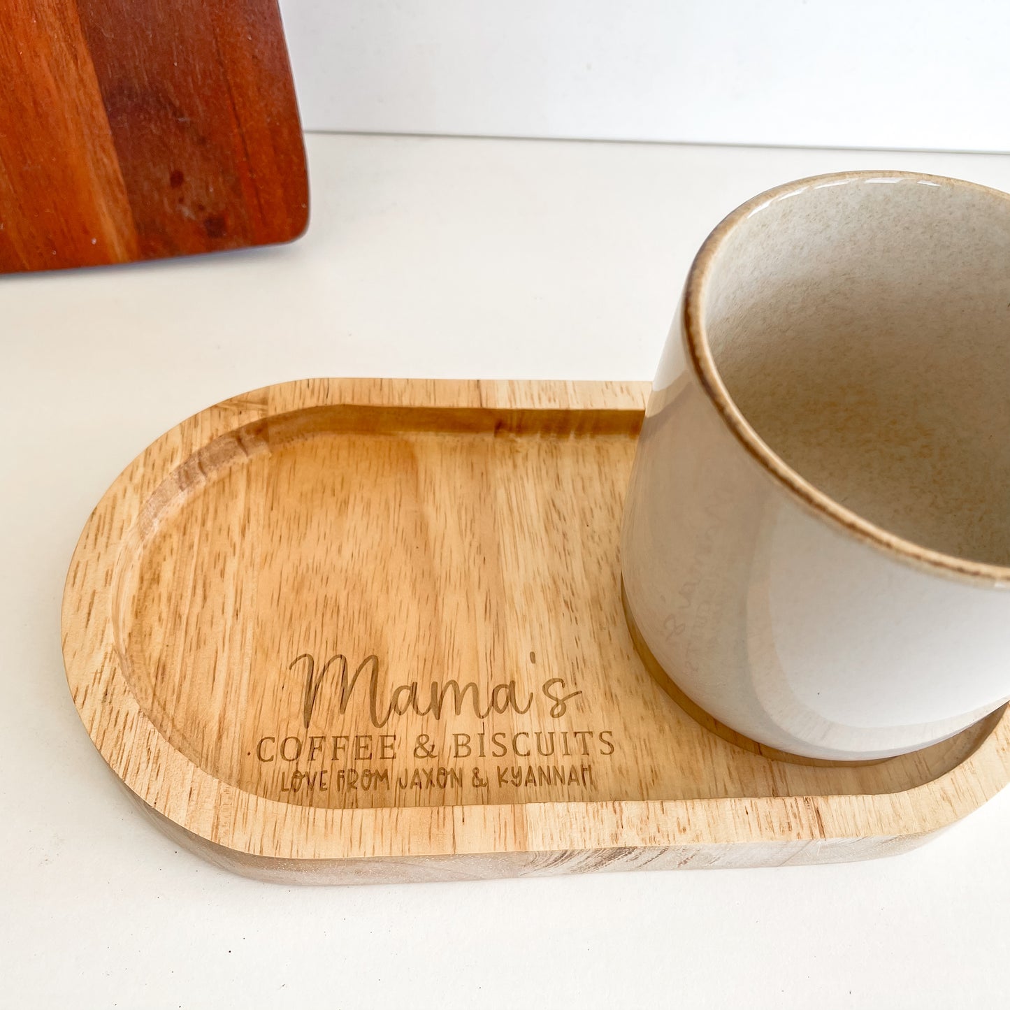 Personalised Engraved Wooden Tray for Mothers Day Gift | Gift for Grandmother