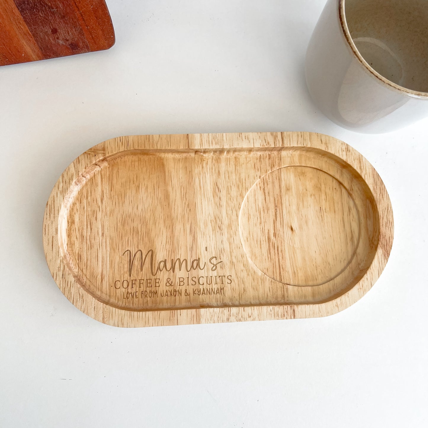 Personalised Engraved Wooden Tray for Mothers Day Gift | Gift for Grandmother