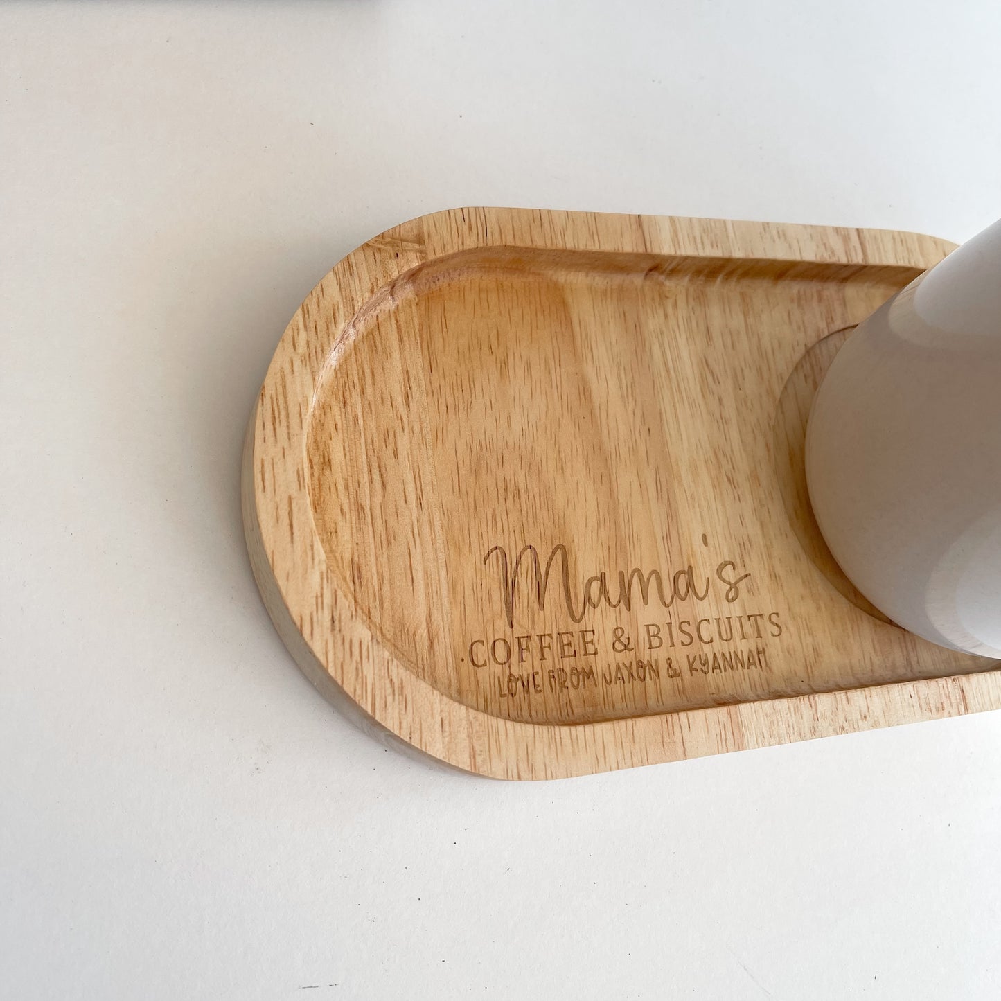 Personalised Engraved Wooden Tray for Mothers Day Gift | Gift for Grandmother
