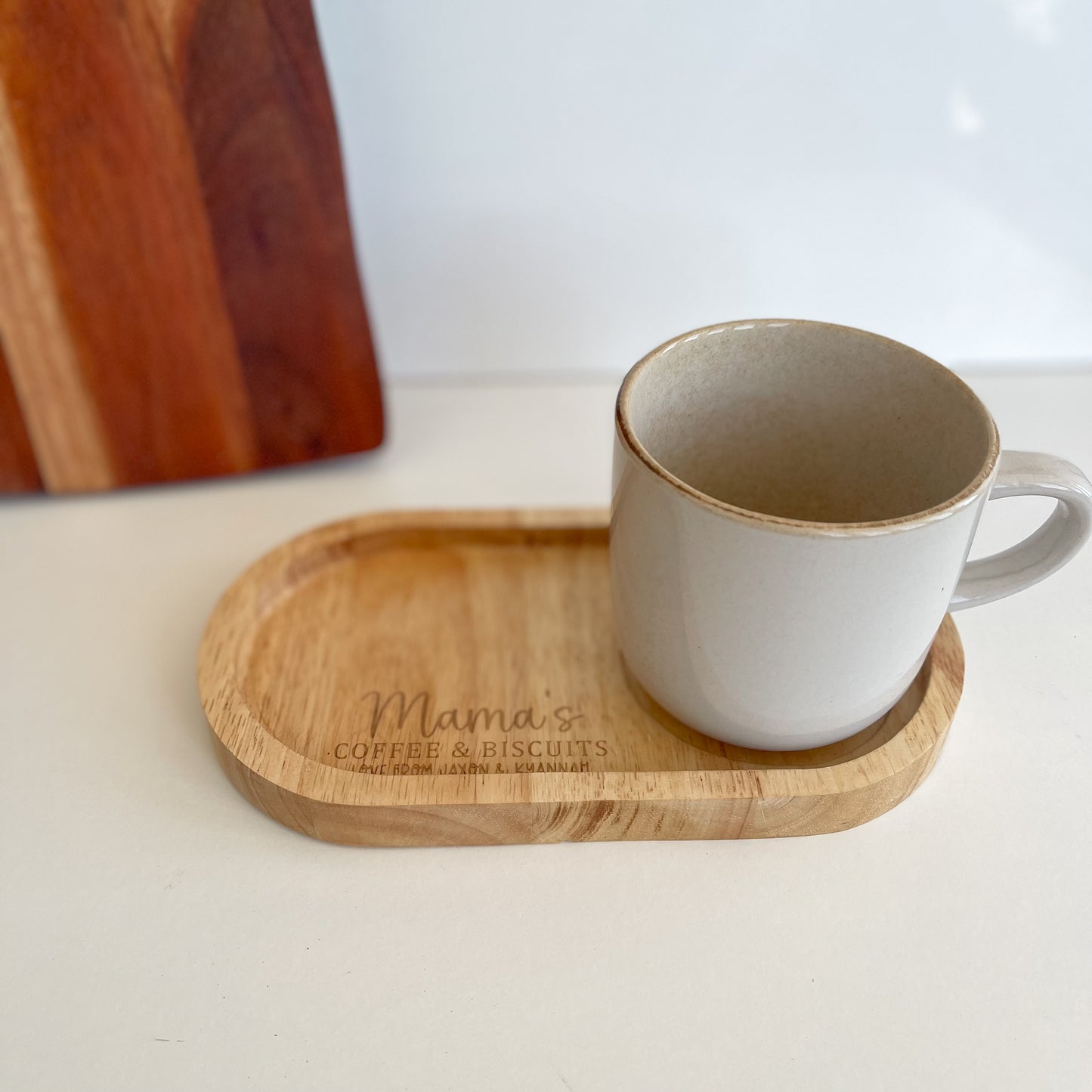 Personalised Engraved Wooden Tray for Mothers Day Gift | Gift for Grandmother