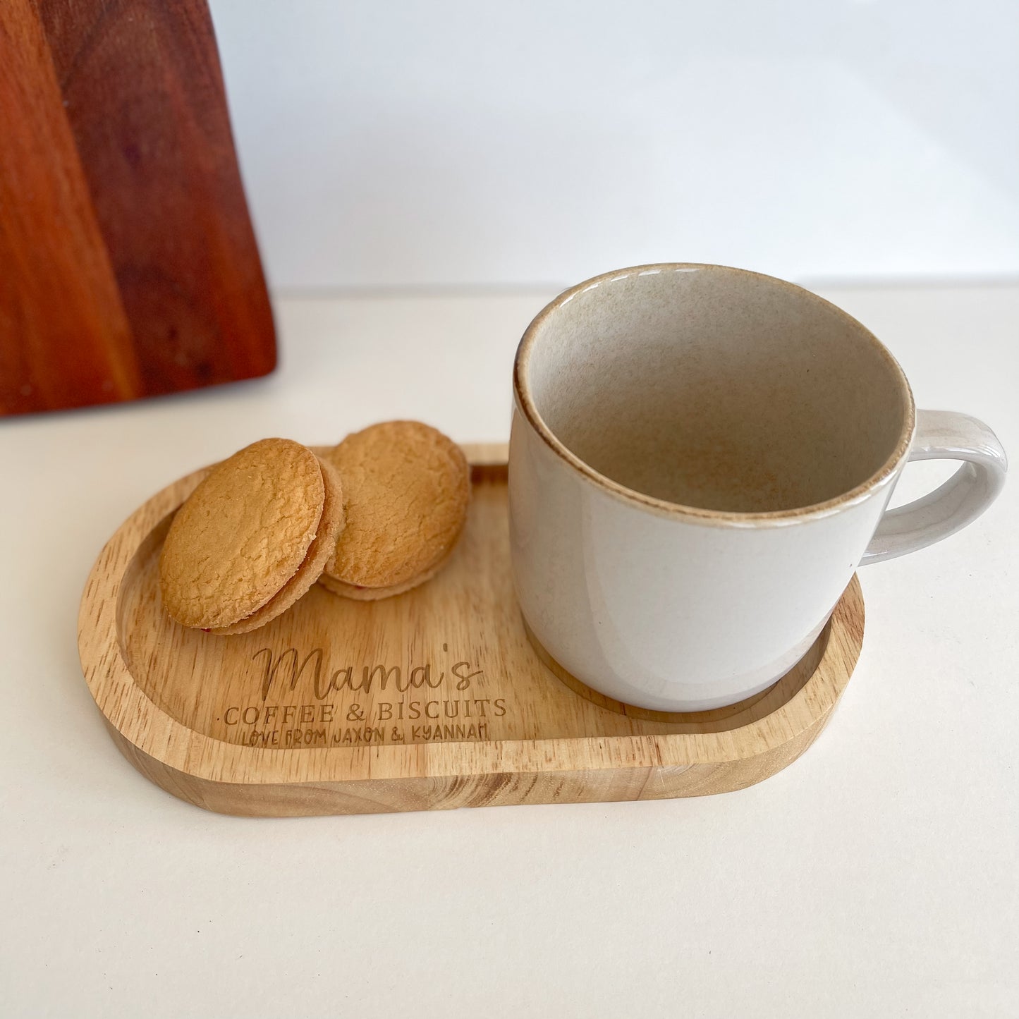 Personalised Engraved Wooden Tray for Mothers Day Gift | Gift for Grandmother