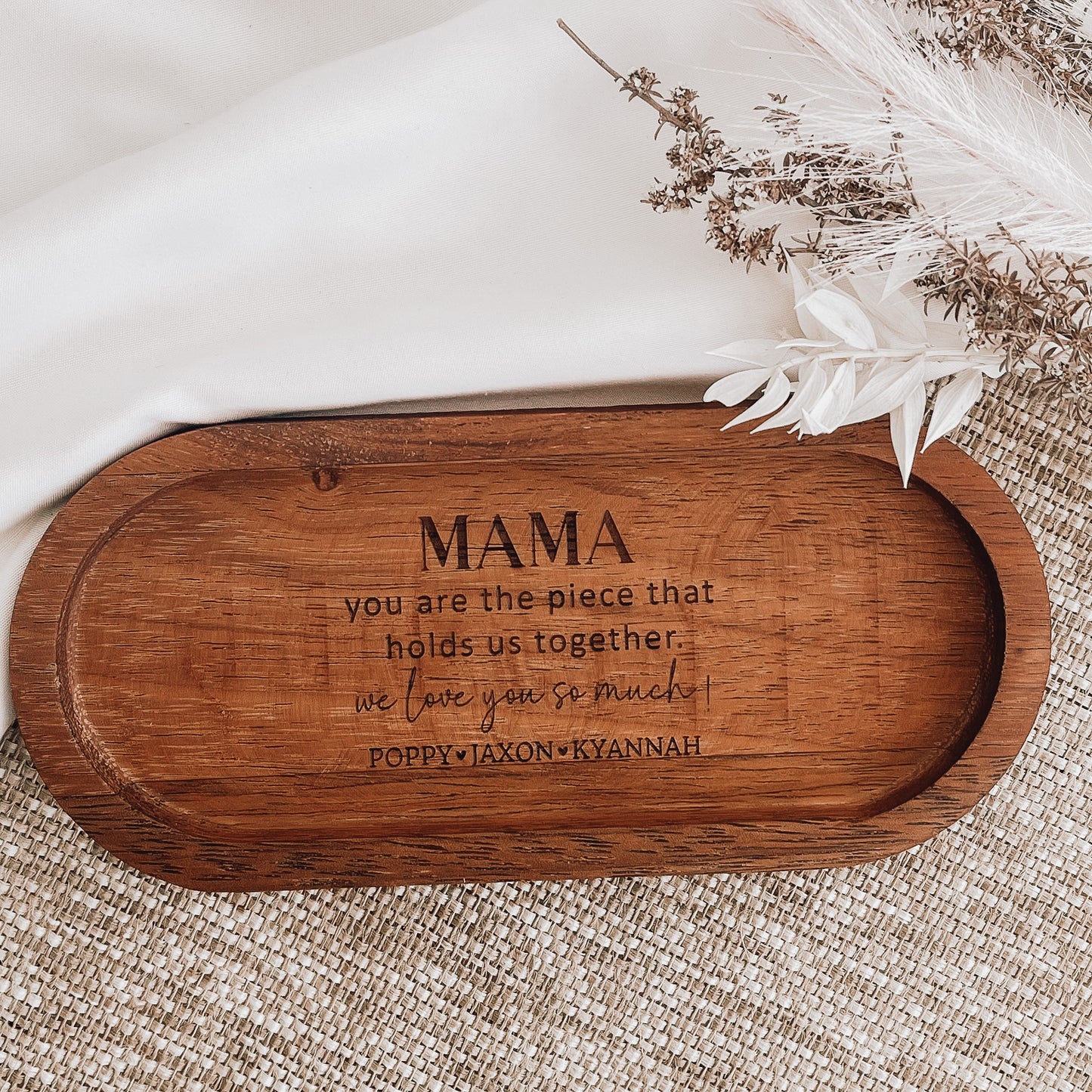 Personalised Trinket tray for Mothers Day Gift from Kids | Trinket Dish Gift for Mums