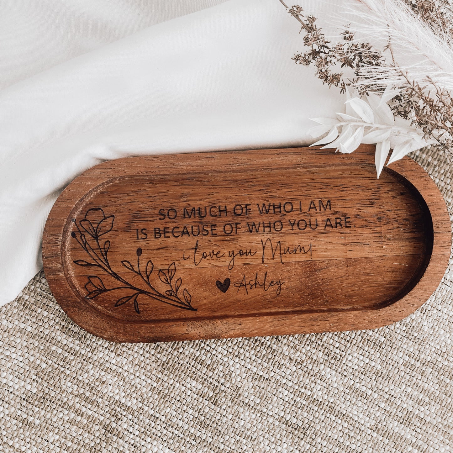Personalised Trinket tray for Mothers Day Gift from Kids | Trinket Dish Gift for Mums