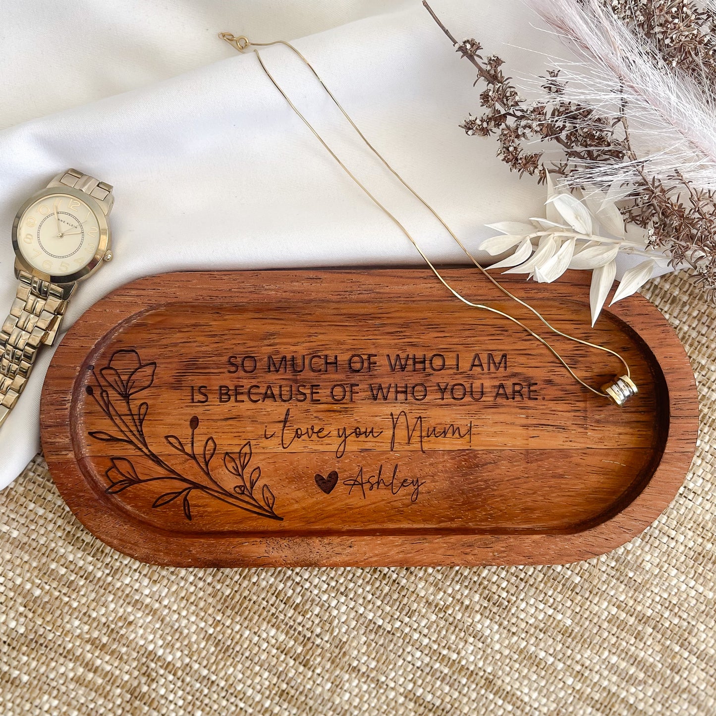 Personalised Trinket tray for Mothers Day Gift from Kids | Trinket Dish Gift for Mums