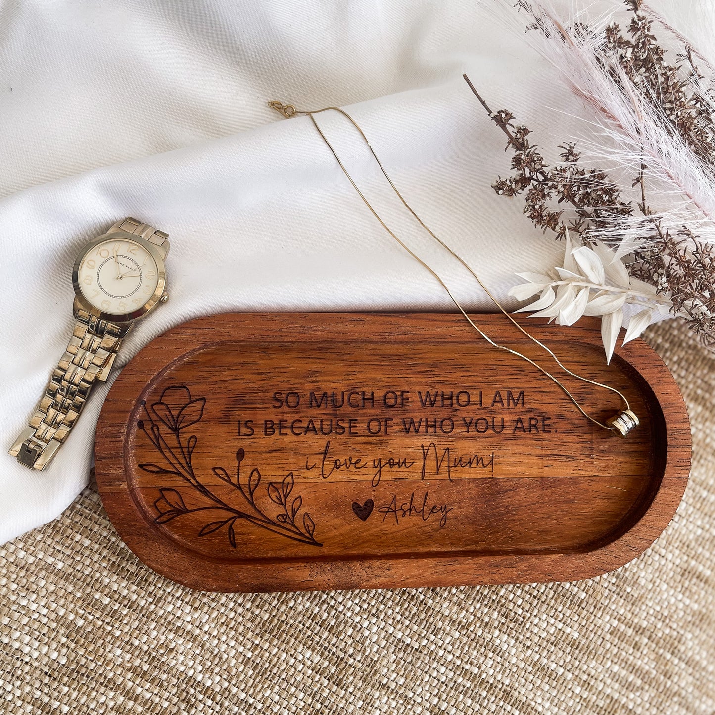 Personalised Trinket tray for Mothers Day Gift from Kids | Trinket Dish Gift for Mums