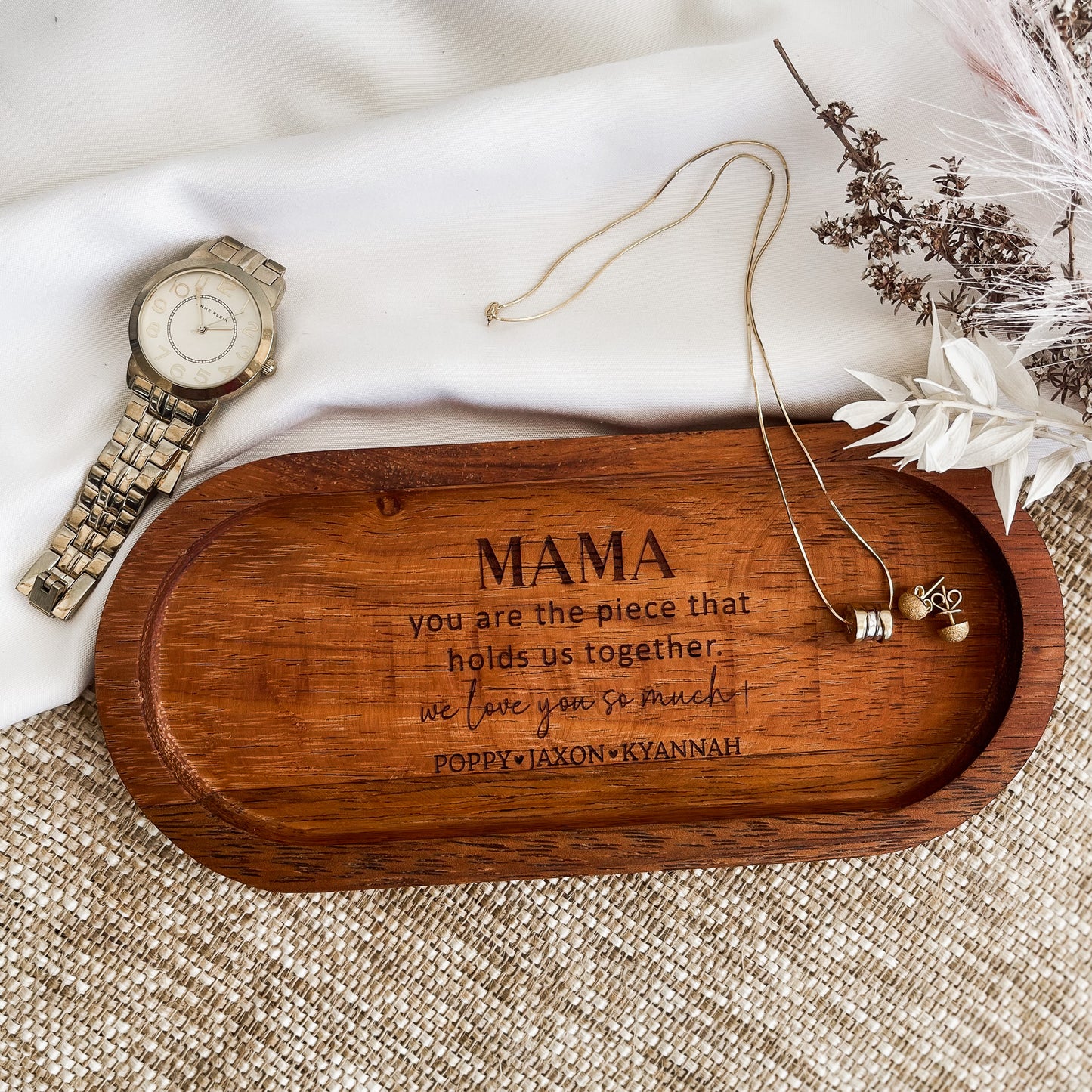Personalised Trinket tray for Mothers Day Gift from Kids | Trinket Dish Gift for Mums