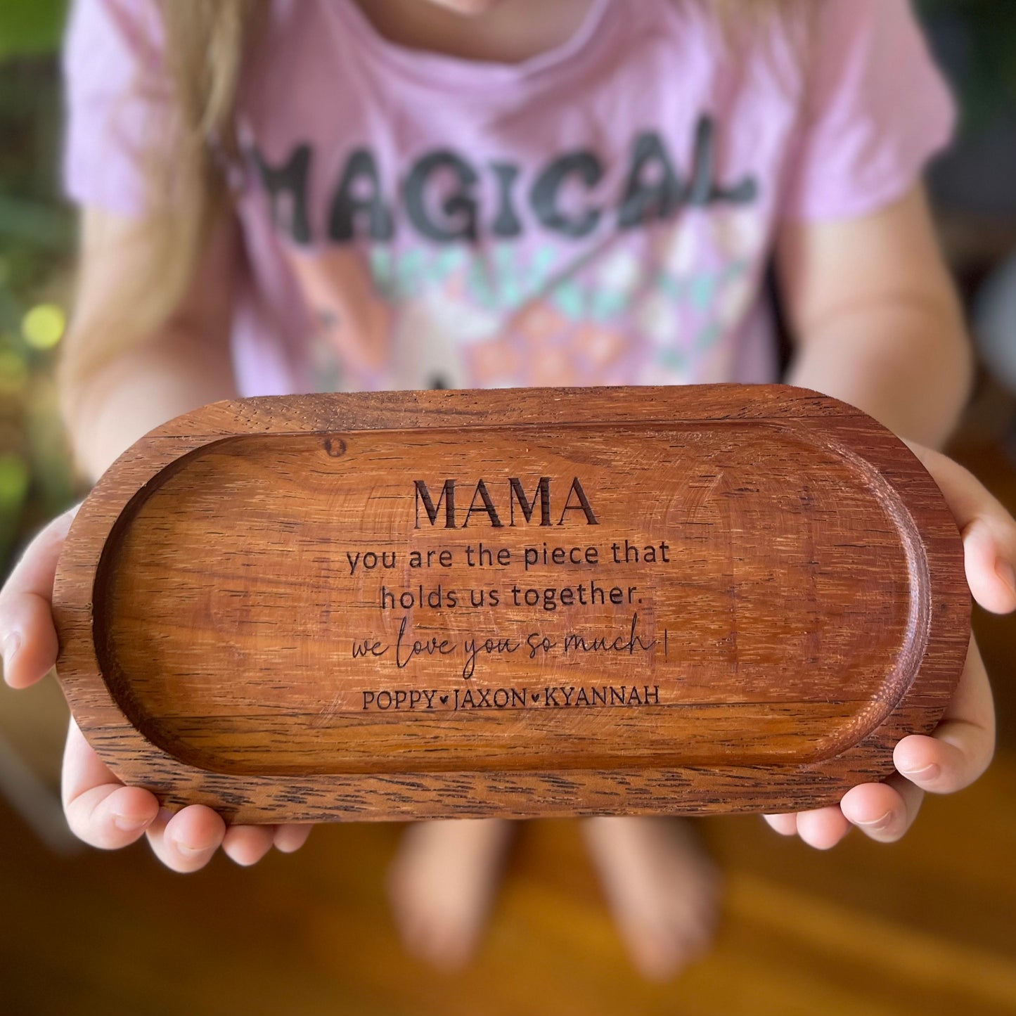 Personalised Trinket tray for Mothers Day Gift from Kids | Trinket Dish Gift for Mums