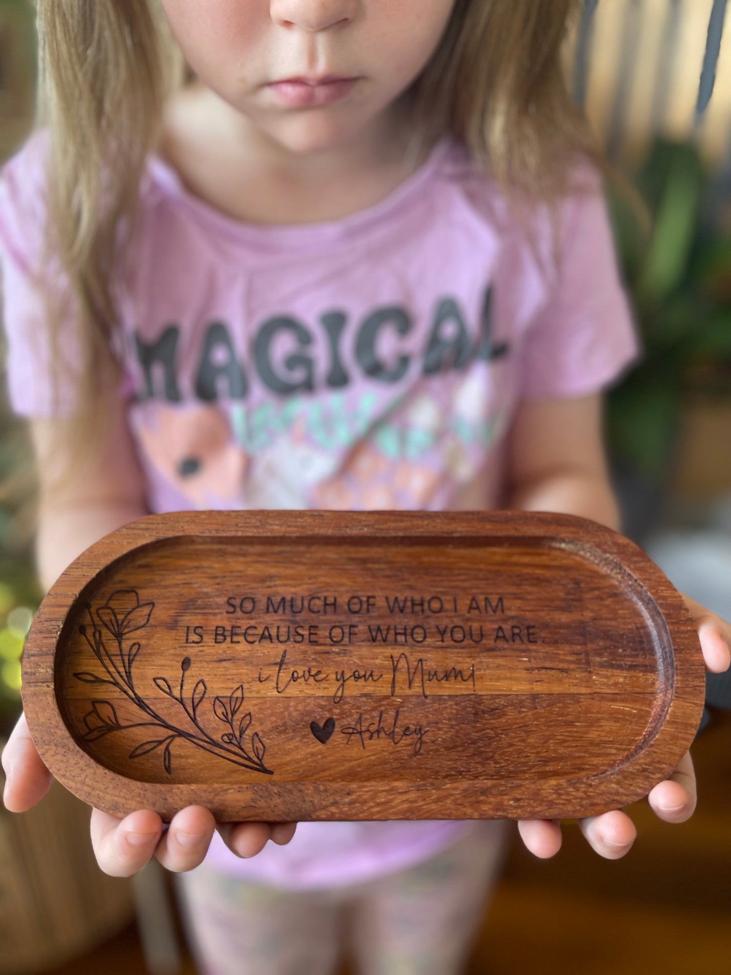 Personalised Trinket tray for Mothers Day Gift from Kids | Trinket Dish Gift for Mums