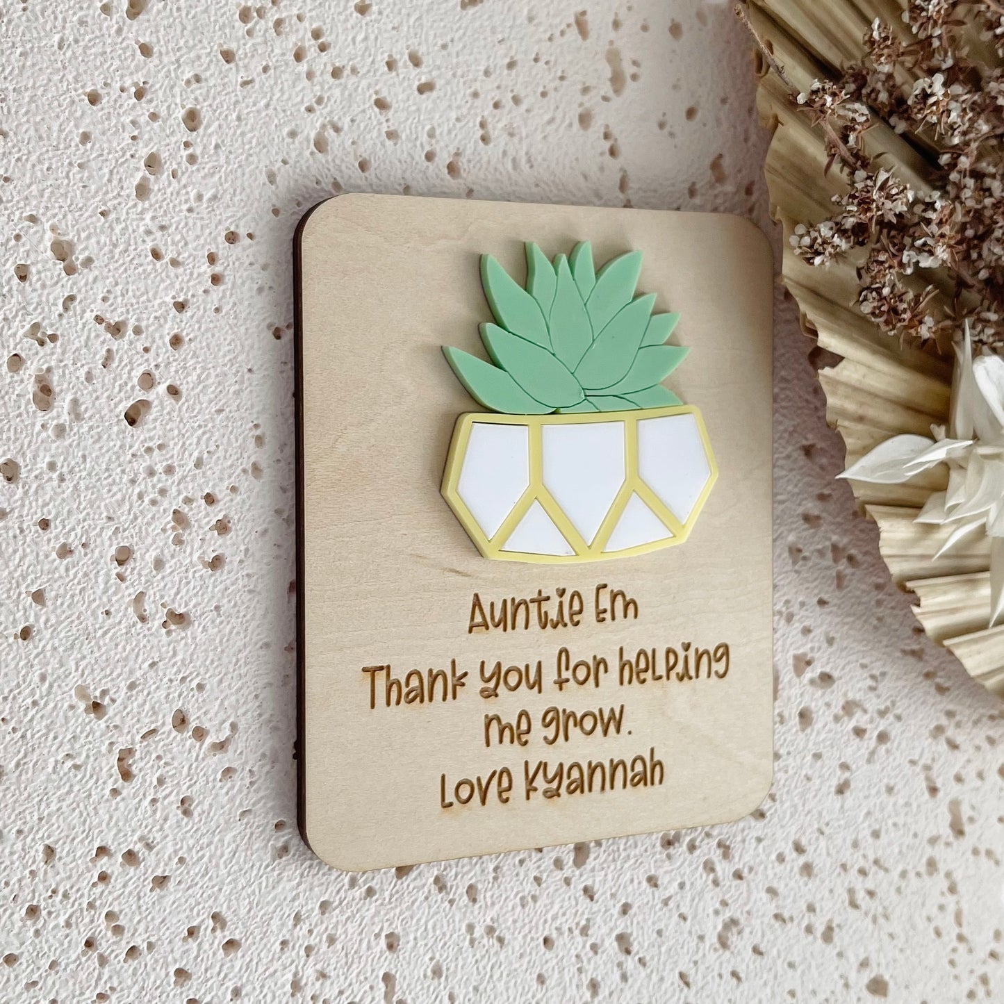 Custom Mothers Day Gift for Auntie | gift for Mothers day Presents from Kids | Fridge Magnet