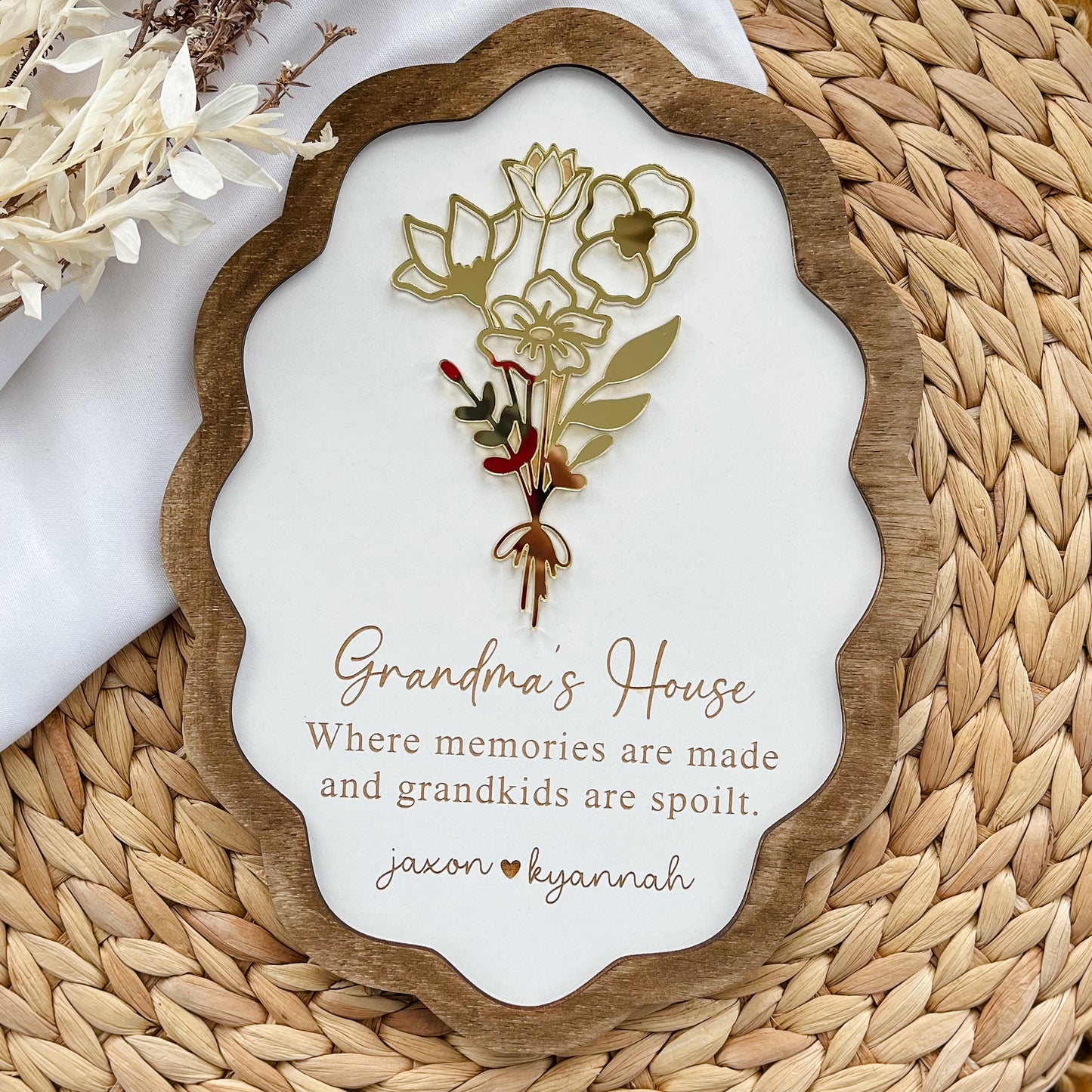 Mother's Day Wood Sign Gift for Grandma, Mothers day Unique Gift for Mum