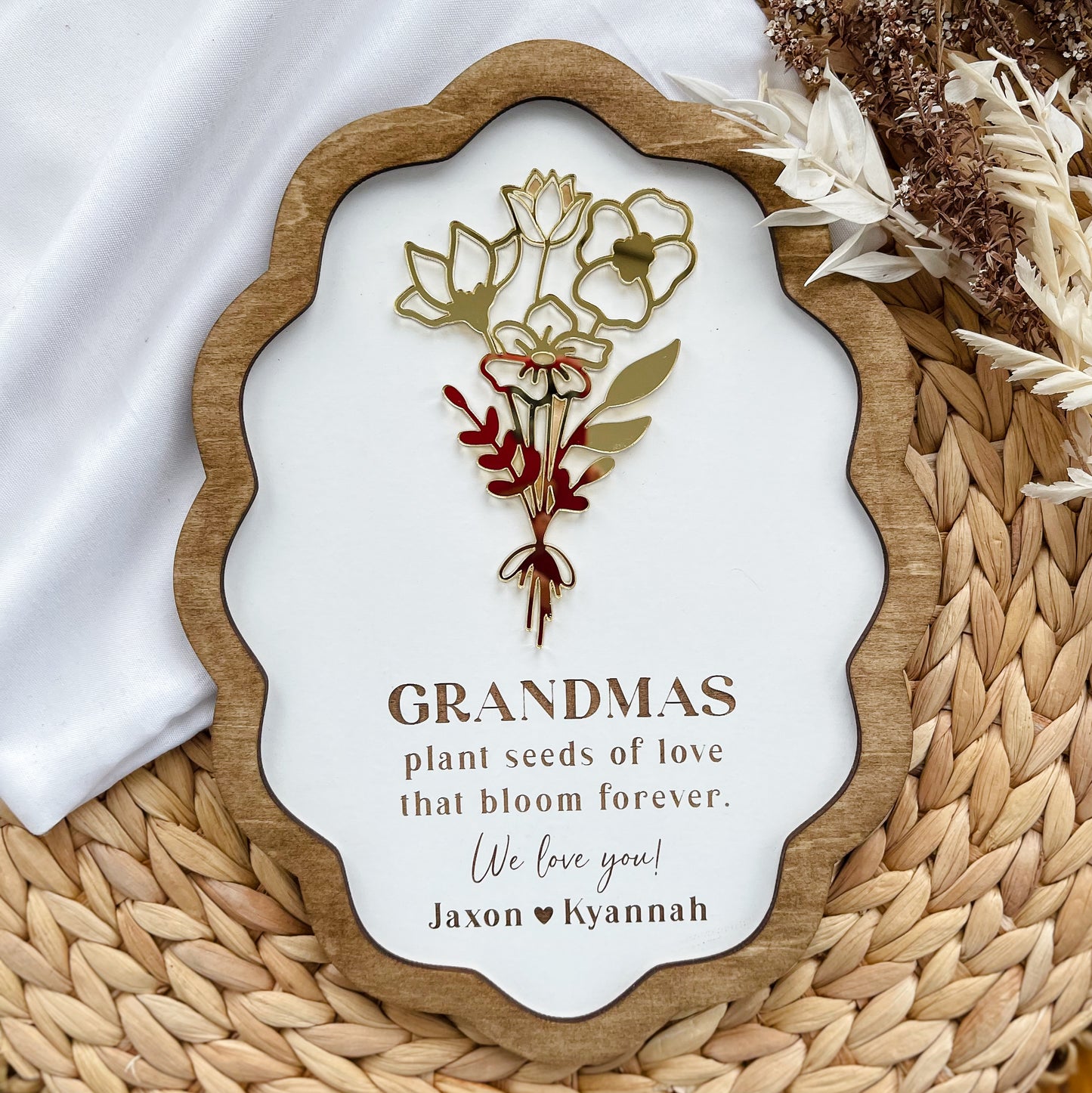 Mother's Day Wood Sign Gift for Grandma, Mothers day Unique Gift for Mum
