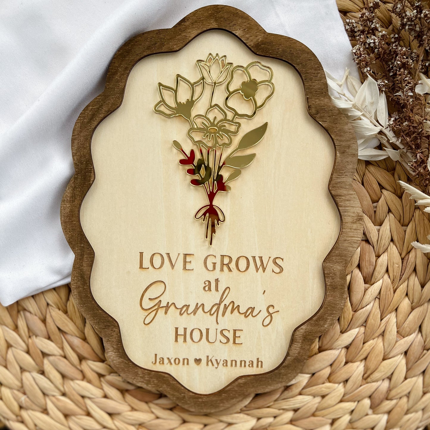 Mother's Day Wood Sign Gift for Grandma, Mothers day Unique Gift for Mum
