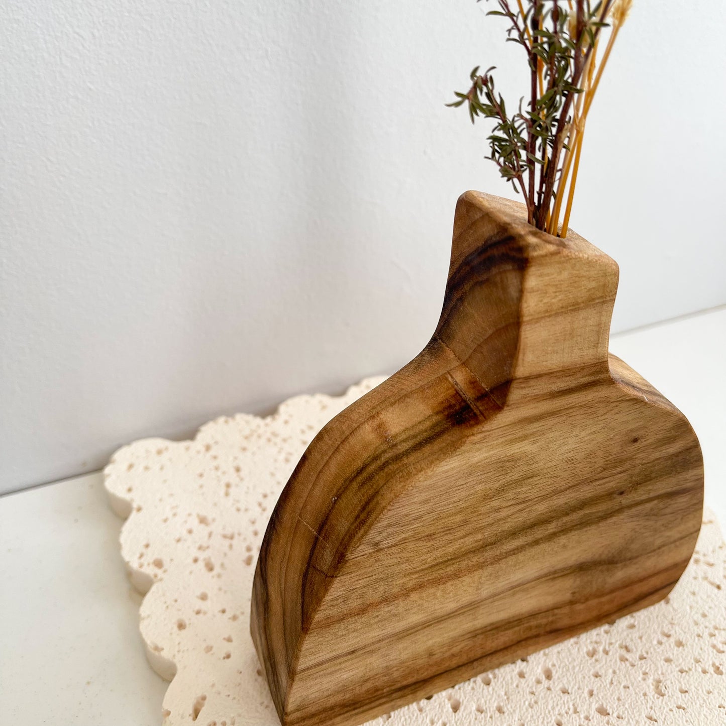 Personalised Engraved Wooden Vase for Mothers Day Gift | Gift for Grandma