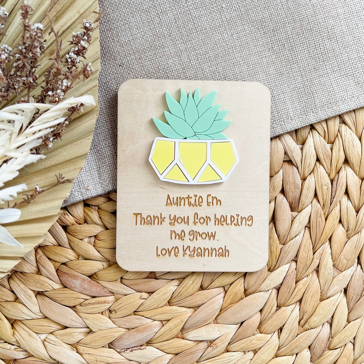 Custom Mothers Day Gift for Auntie | gift for Mothers day Presents from Kids | Fridge Magnet