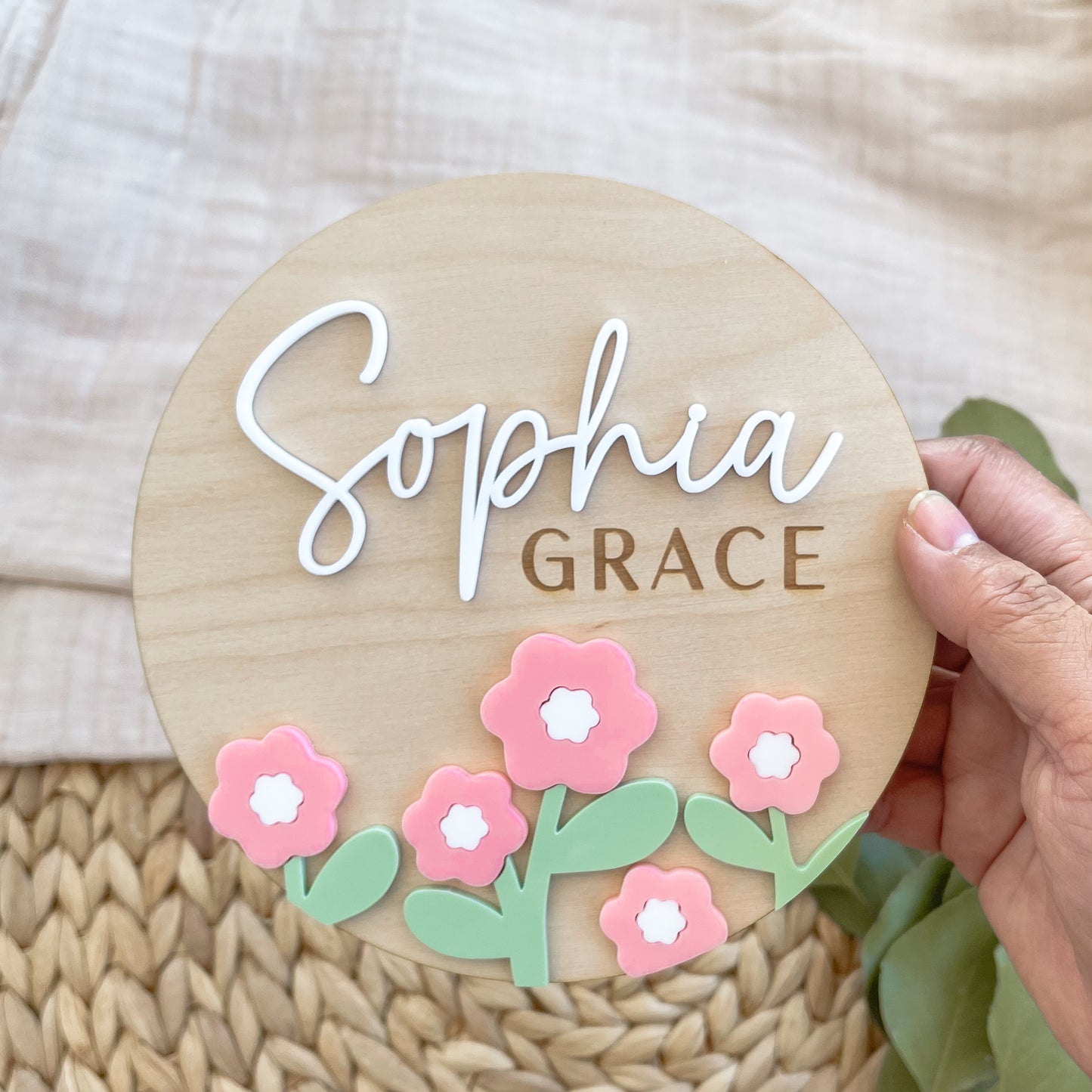 Baby Flower Sign for Girl | Baby Name Sign