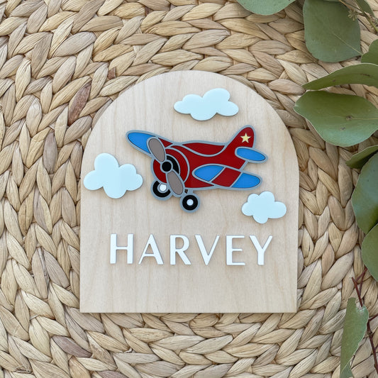 Airplane Name Plaque