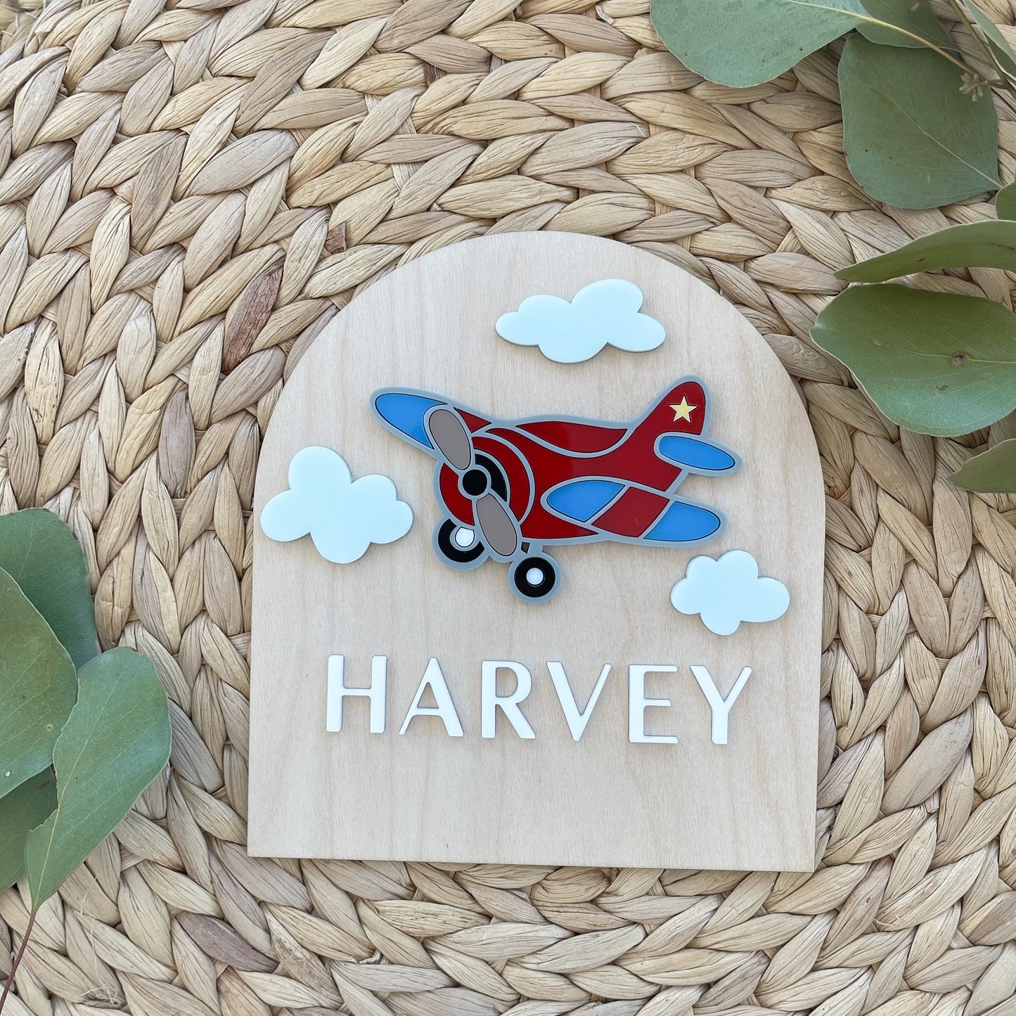 Personalized Airplane Baby Announcement Sign | A New Adventure Begins