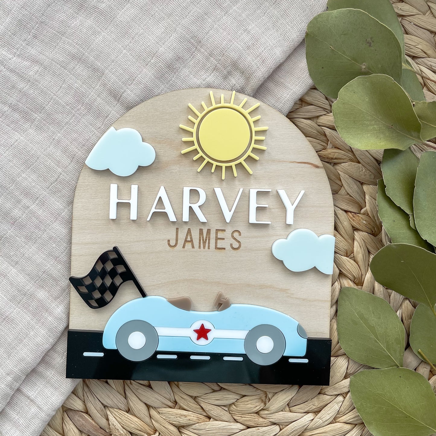 Race Car Baby Sign