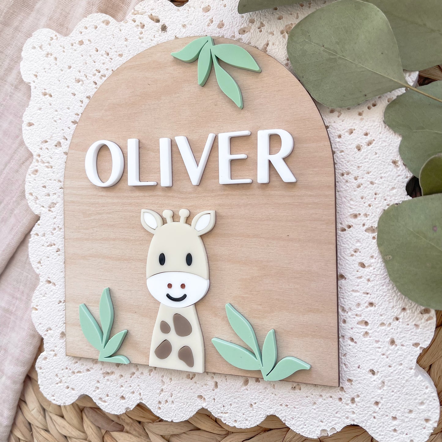 Boys Giraffe Nursery Sign