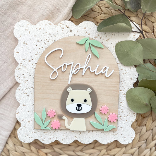 Safari Girl Name Plaque
