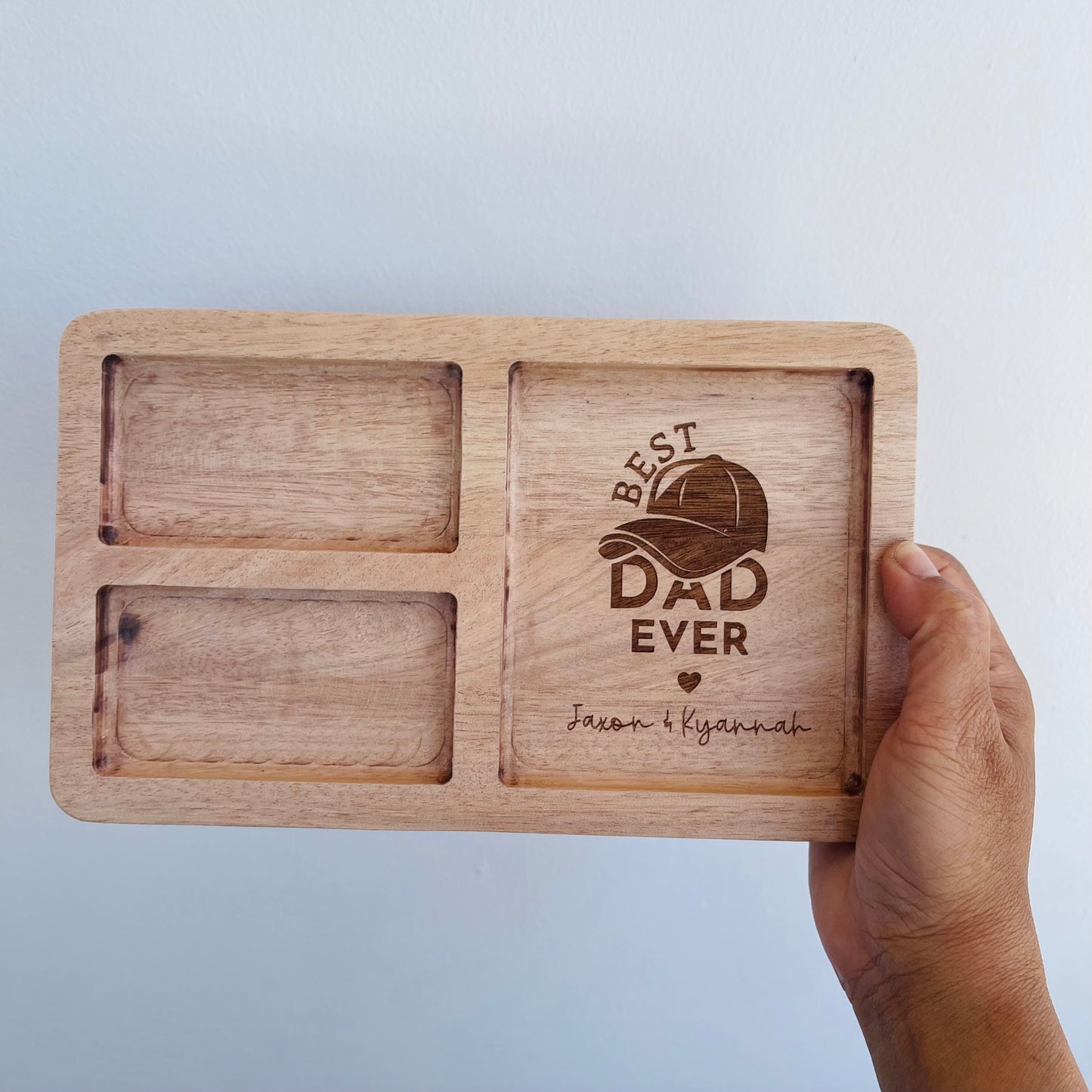 Engraved Wooden Valet Tray