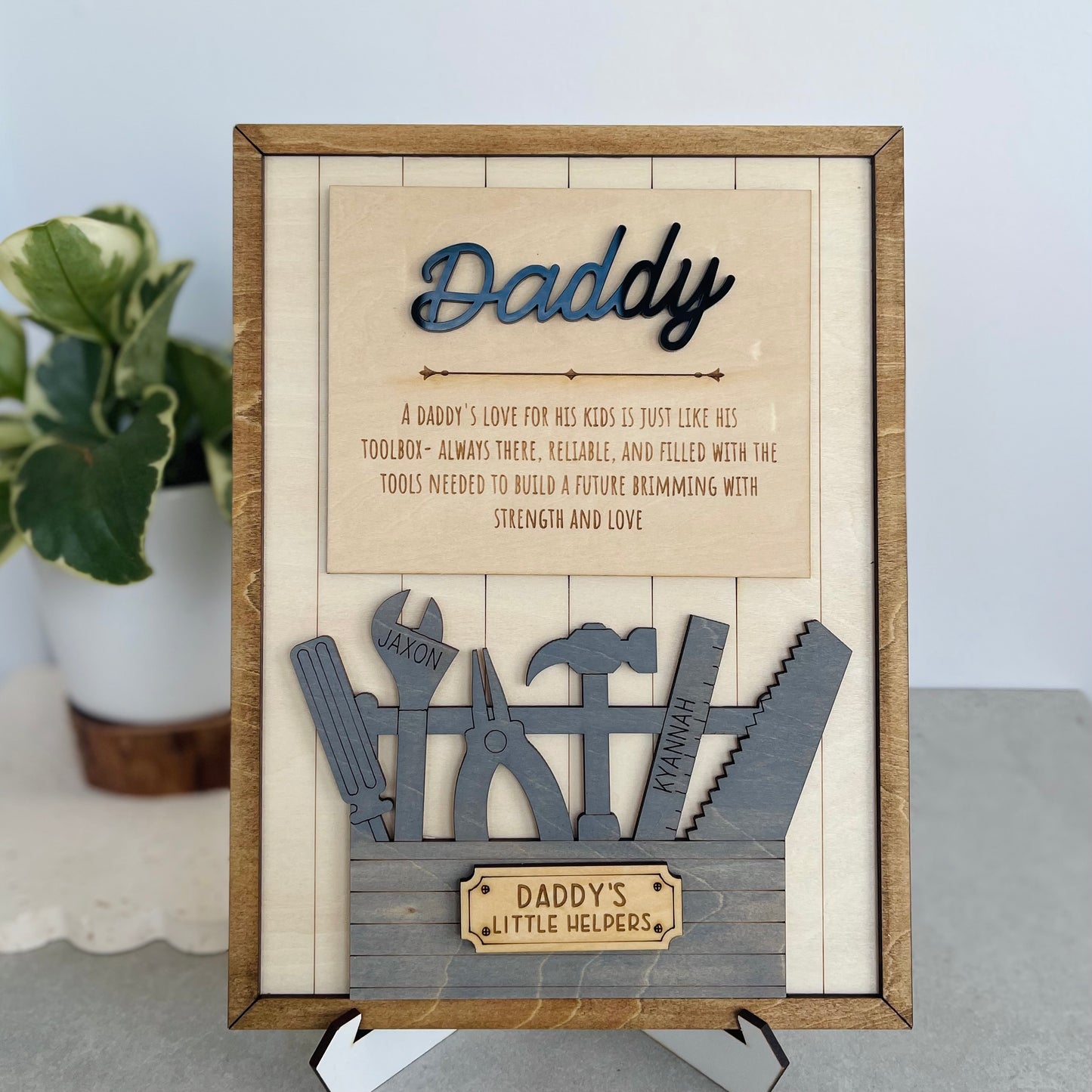 Daddy’s Toolbox Plaque Gift