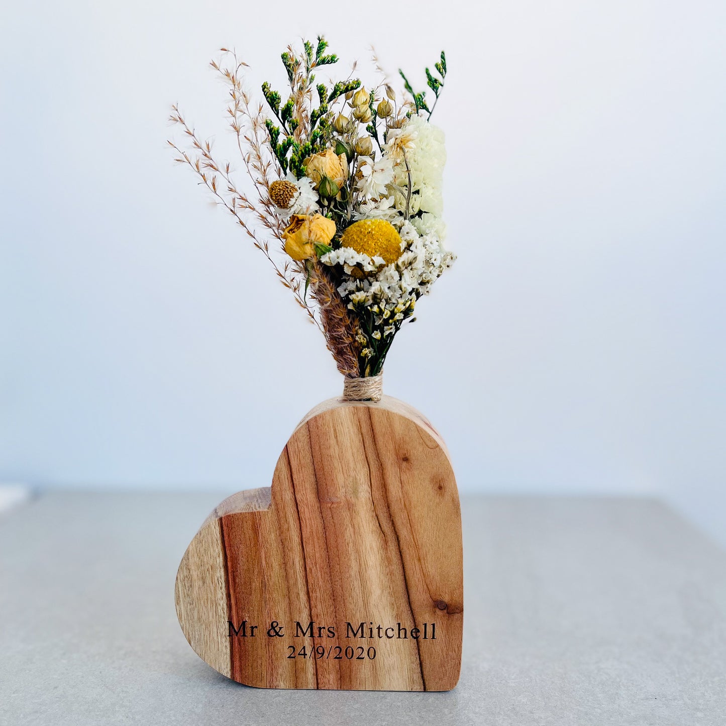Personalised Engraved Wooden Vase for Mothers Day Gift | Presents from Kids