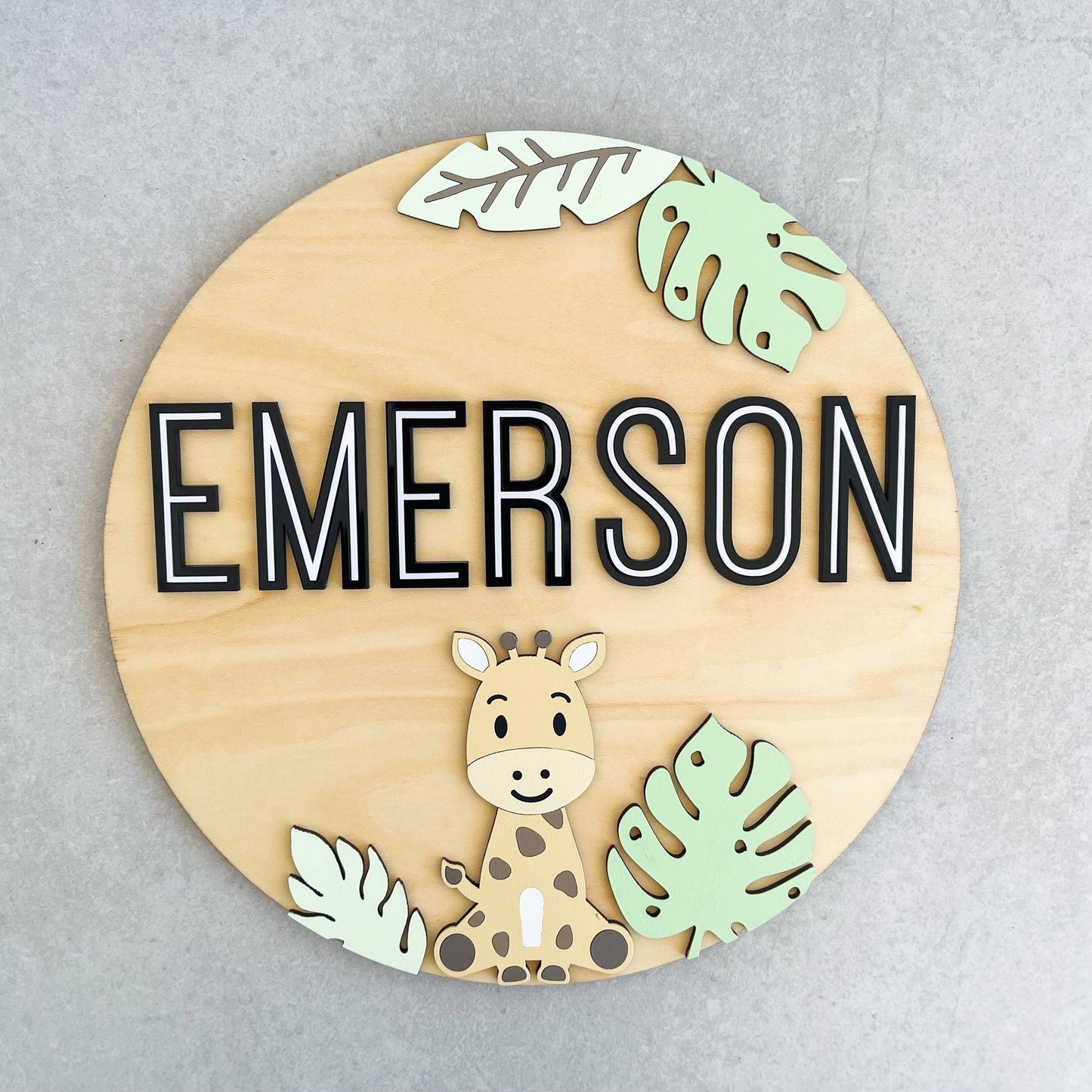 Safari Nursery Name Sign | 3D Baby Lion Decor | Nursery Room Wall art