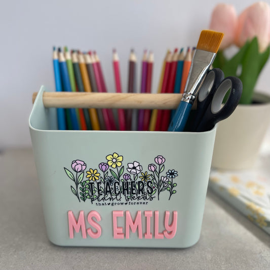 Personalised Teacher Gift Caddy – Custom Pencil & Stationery Holder | End of School Gift