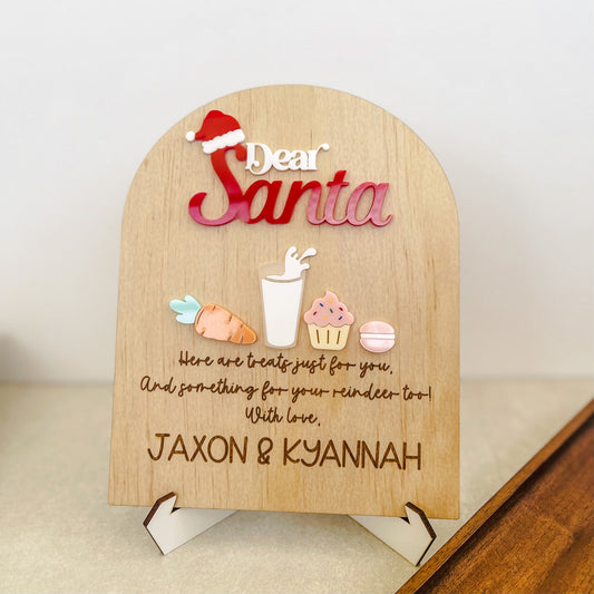 Personalised Dear Santa Board Sign | Christmas Eve Treat Board for Santa |
