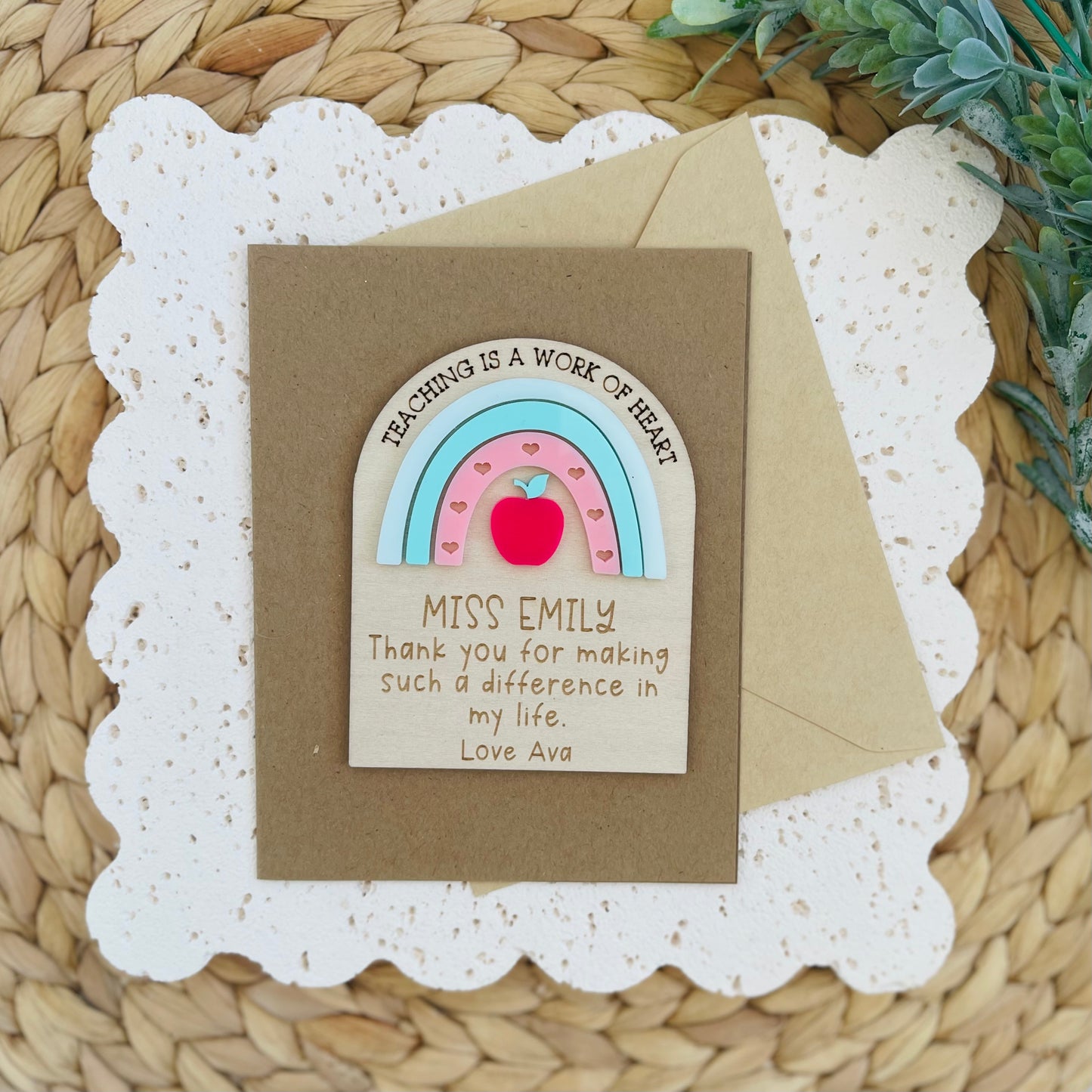 Fridge Magnet Thank you Gift for Teachers | Personalised End of Year Gift