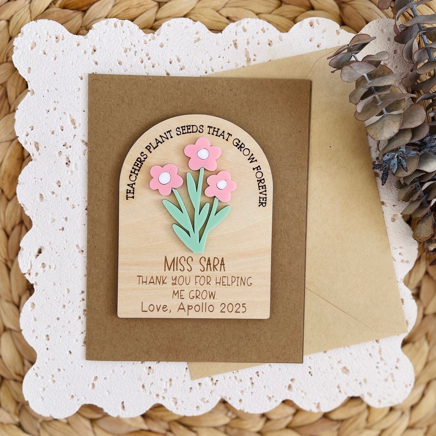 Fridge Magnet Thank you Gift for Teachers | Personalised End of Year Gift