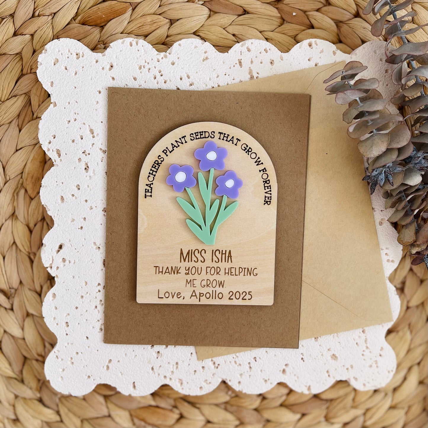 Fridge Magnet Thank you Gift for Teachers | Personalised End of Year Gift